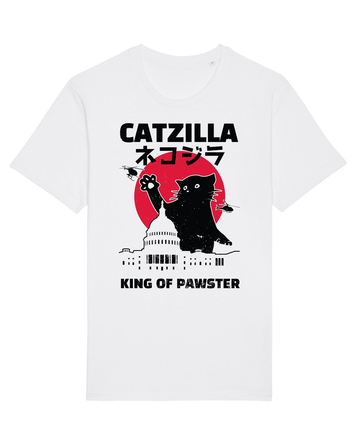 wat? Apparel Print-Shirt (1-tlg) Catzilla