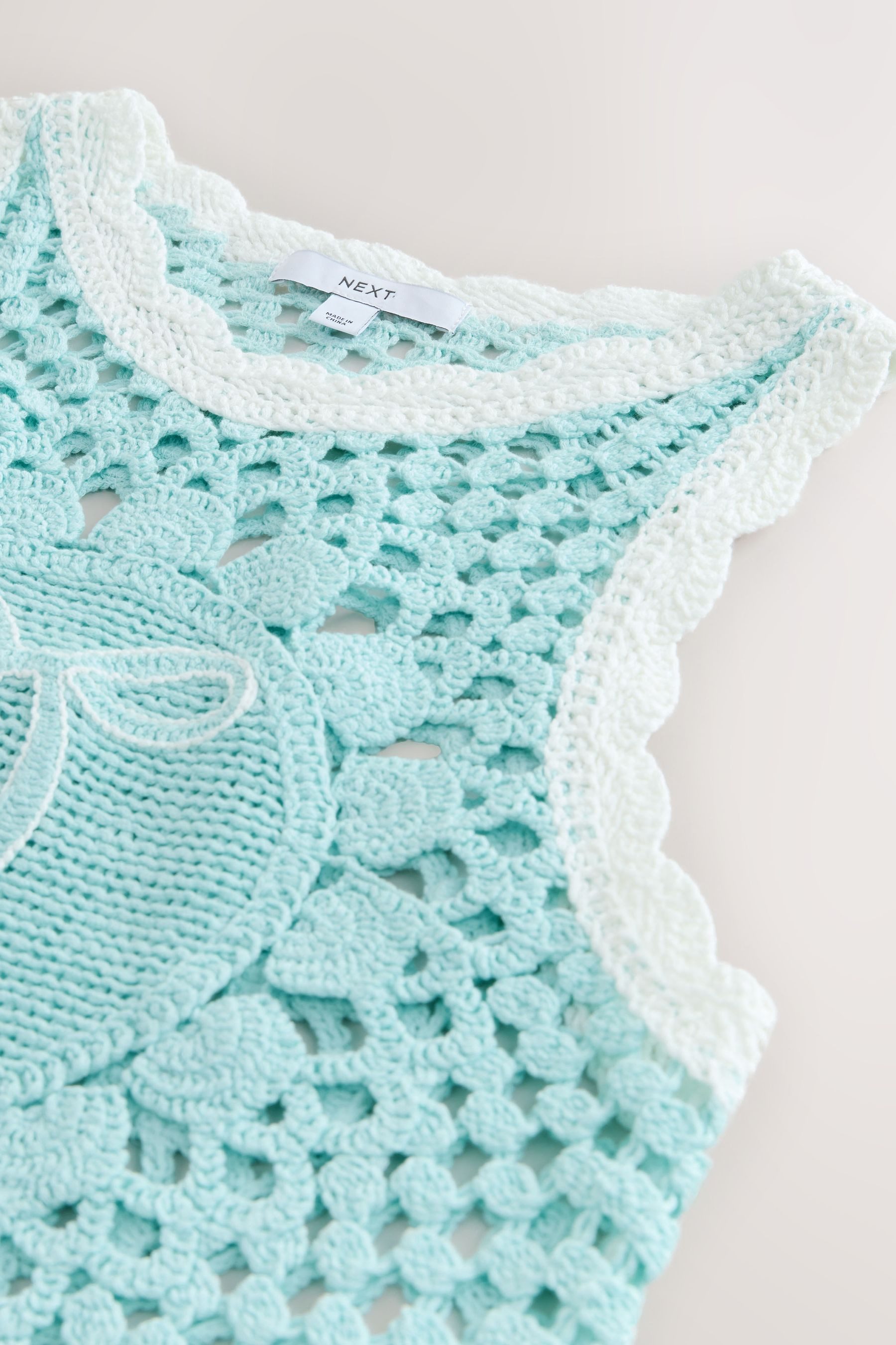 Next Trägertop Gestricktes Tanktop mit Häkelei und Baumwolle (1-tlg) günstig online kaufen