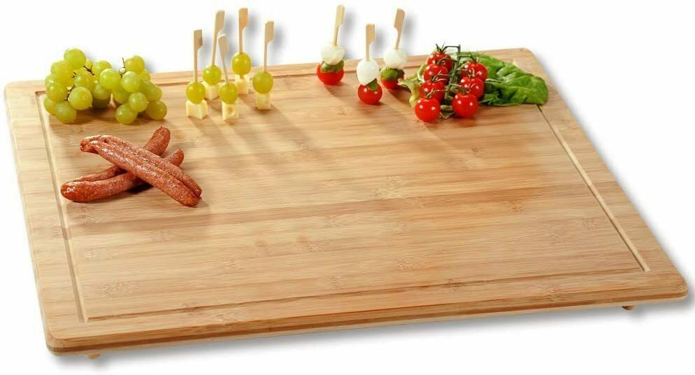 Schneidebrett Kesper 54599 Schneide- und Abdeckplatte Bambus 56 x 50 x 4 cm