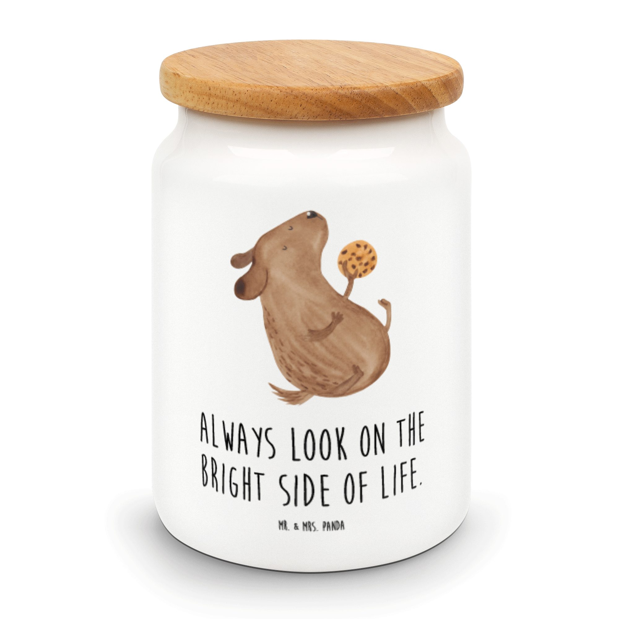 Hund Haustier, Leckerli, - - Keramik, Sprüche, Vorratsdose Geschenk, Vierbeiner, (1-tlg) Weiß Mr. Keks Mrs. & Panda