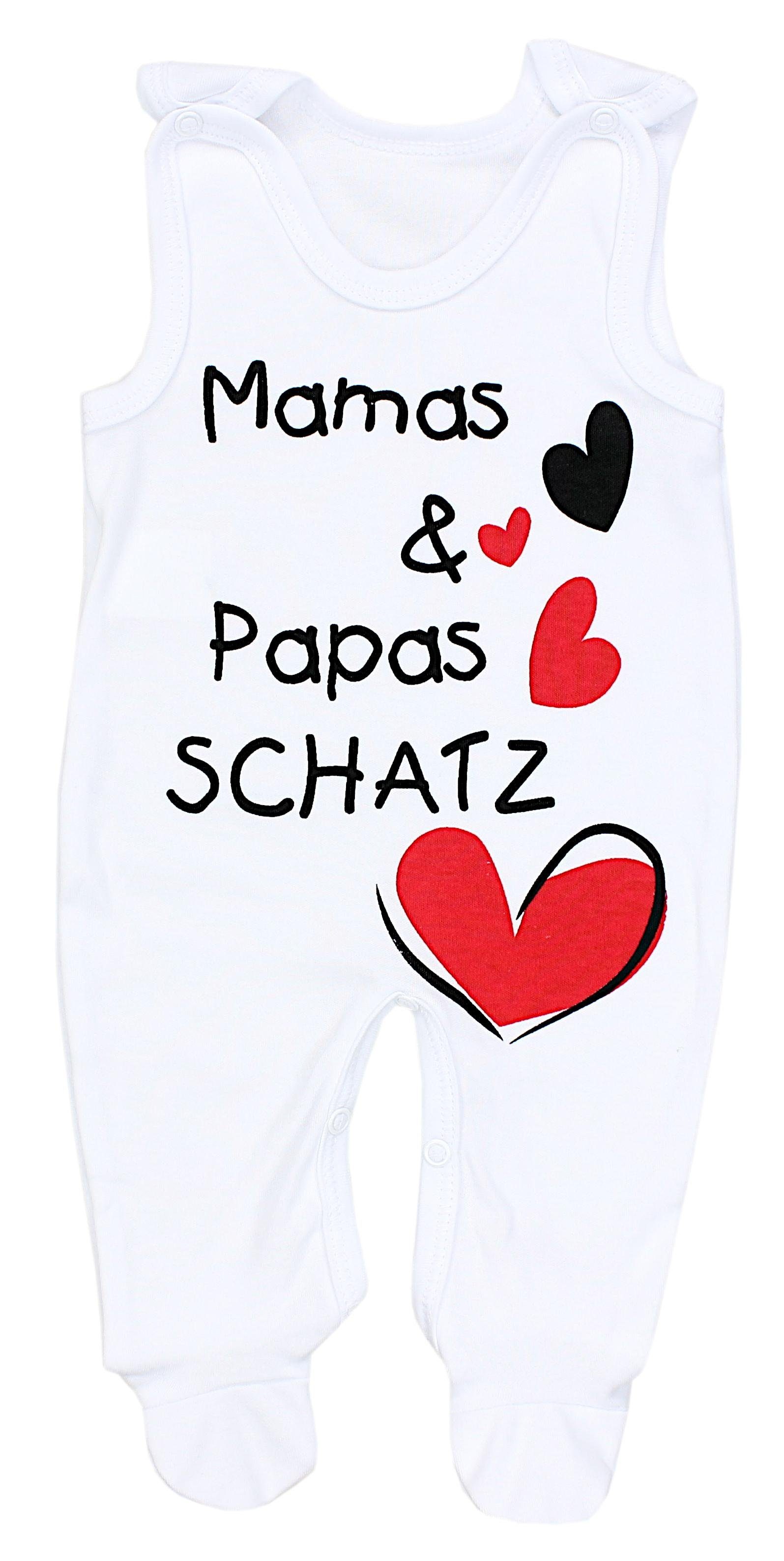 Set Strampler - Erstausstattungspaket Mamas & Schatz Papas Papas Spruch Unisex Weiß Baby TupTam Schatz Mamas TupTam