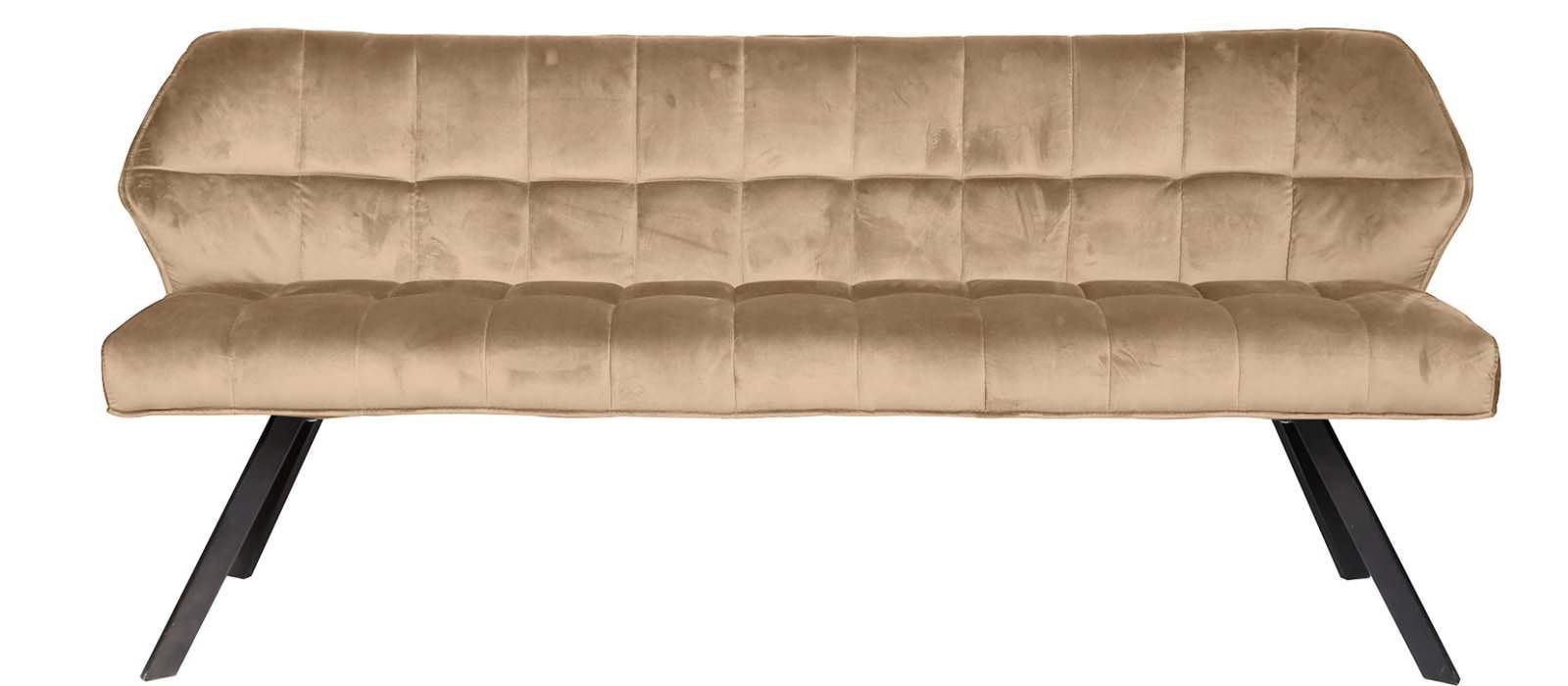 LEVEN Lifestyle Küchensofa Essbank Esszimmerbank gepolstert Samt Küchenbank mit Rückenlehne Samt