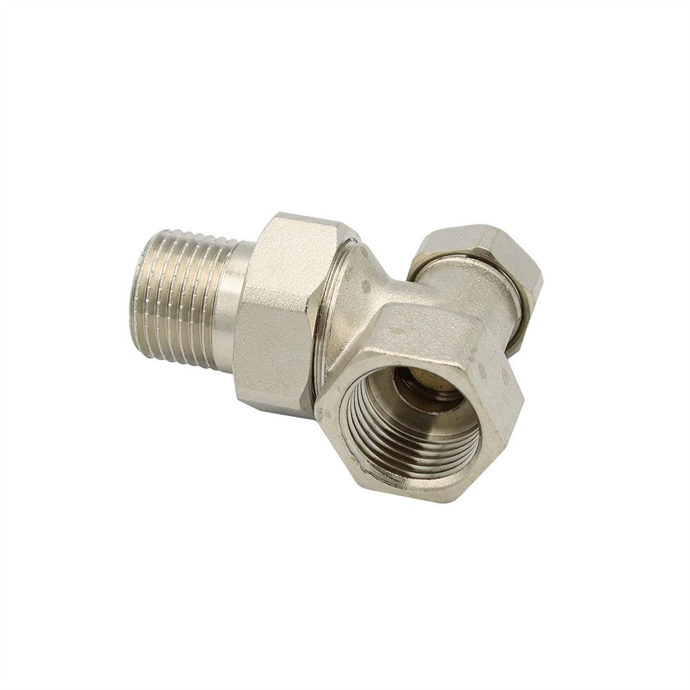 Stabilo Sanitär Heizkörperthermostat Heizungsventil Ø 1/2 Zoll vernickelt Eckform, (kein Set) Rücklaufverschraubung