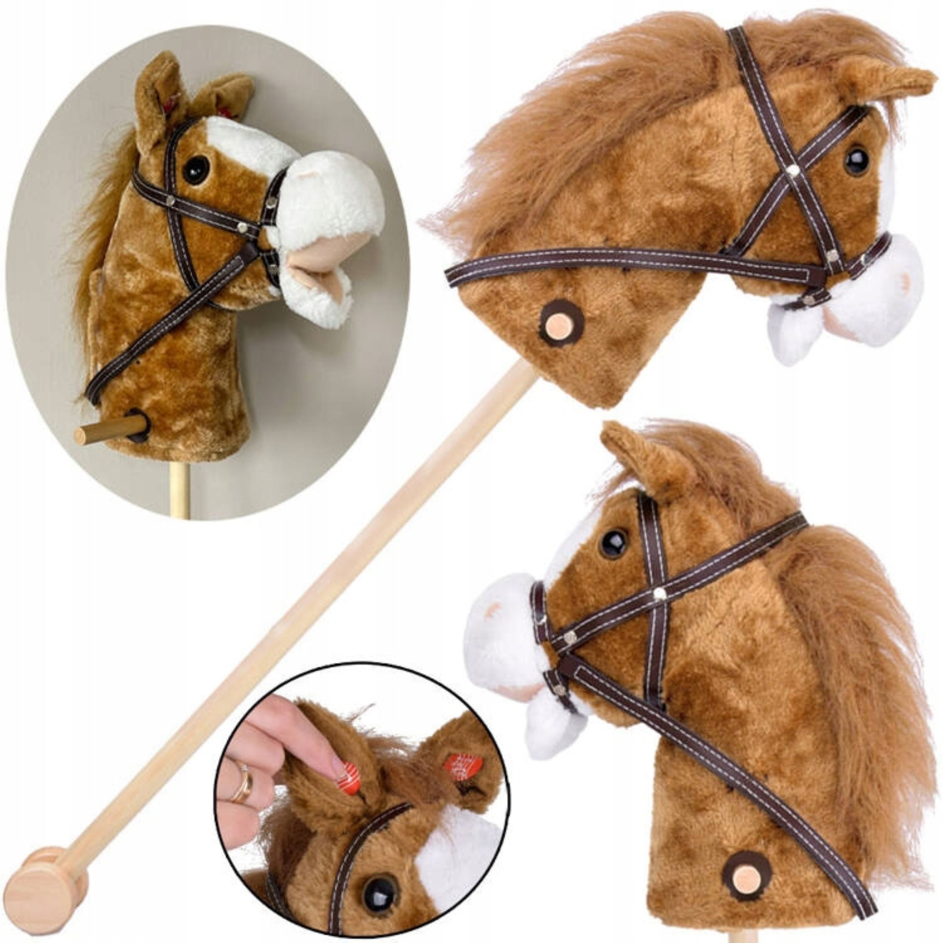 Festivalartikel Hüpfspielzeug Hobby Horse Pferd am Stock mit Galopp- & Wiehergeräusch ZA5442, (1-tlg)