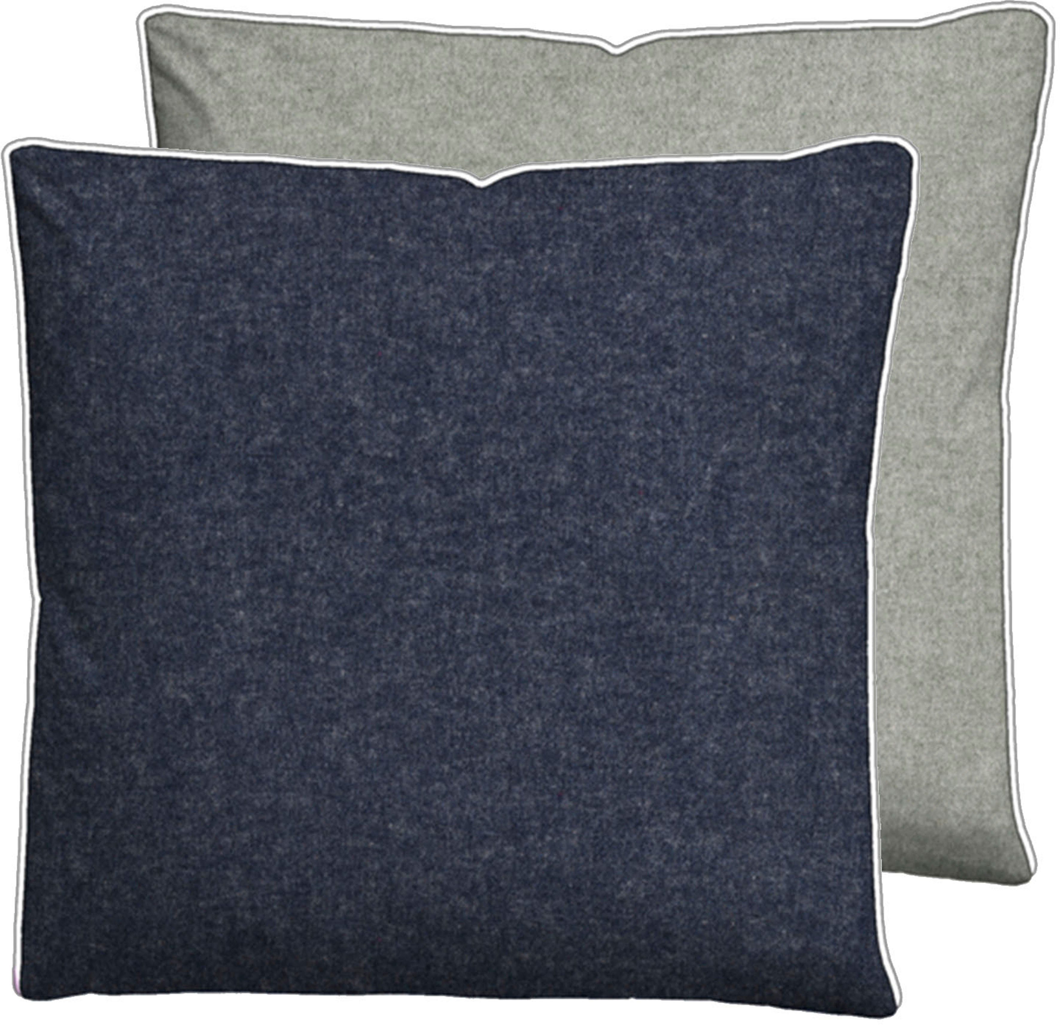Biberna Kissenbezug HERMAL Melange Flanell uni, mit Reißverschluss, Wendekissenbezug, (1 Stück), Feinflanell, Made in Germany zertifiziert, kuschelig weich, mit Paspel