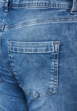 STREET ONE Slim-fit-Jeans Street One Slim Fit Jeans in Sky Blue Bleach (1-tlg) Taschen