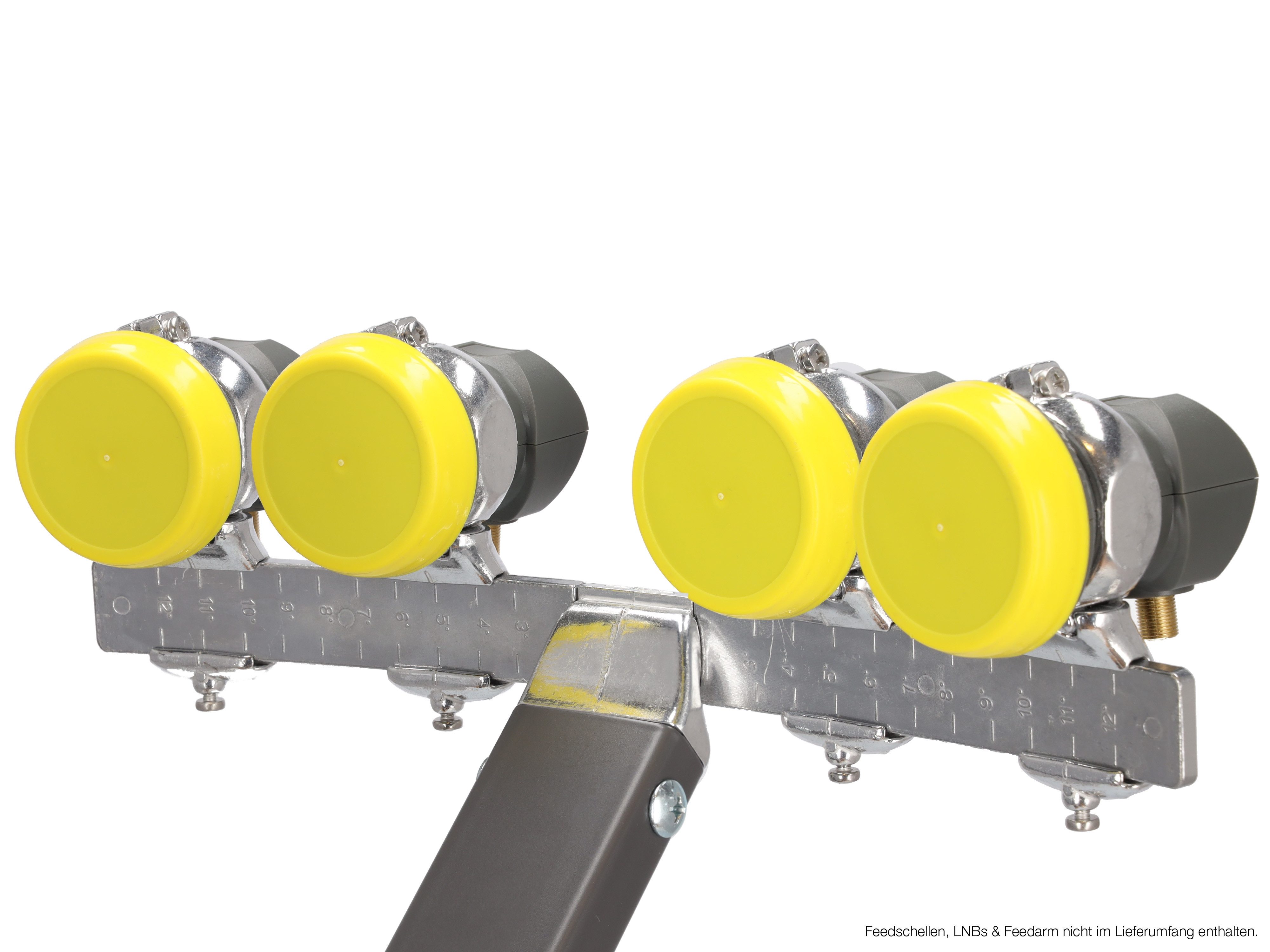 Humax SAT-Halterung Multifeedschiene Aluminium, (max 24°, max. 4 LNBs, für Humax Feedschellen)