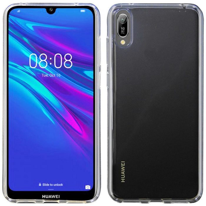 cofi1453 Handyhülle Silikon Hülle Basic für Huawei Y6 2019 Case Cover Schutzhülle Bumper