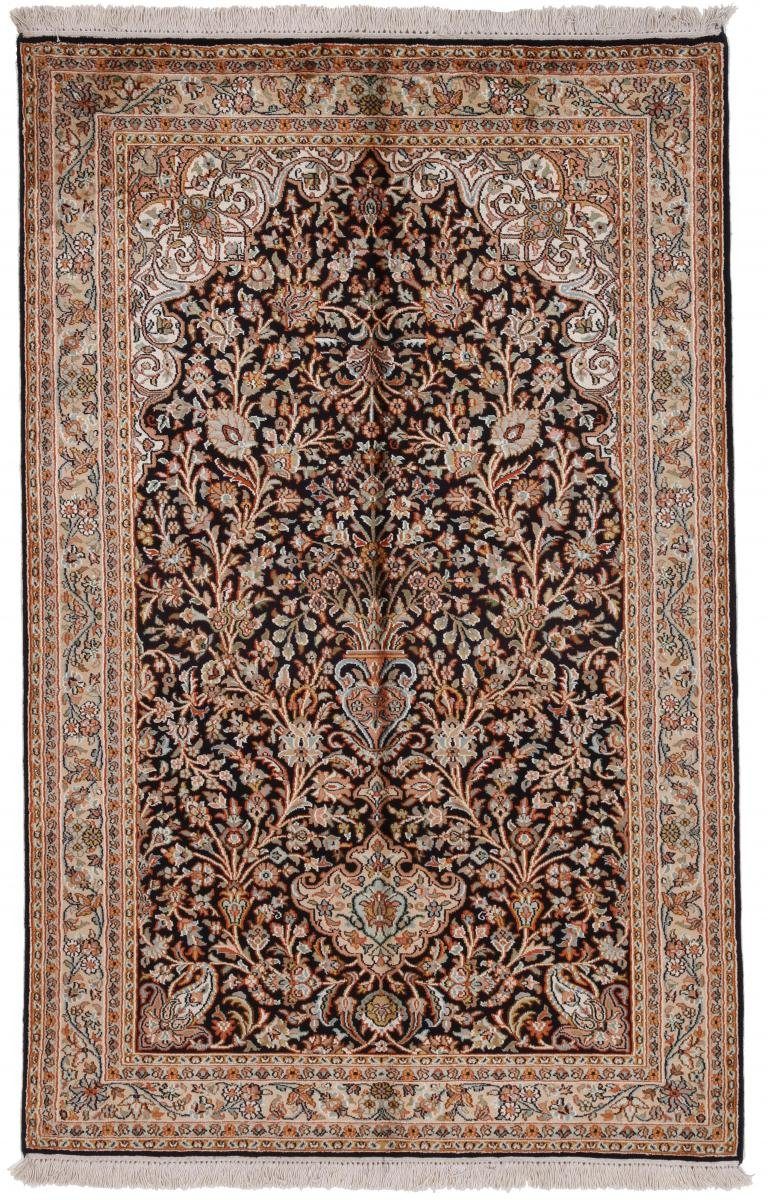 Seidenteppich Kaschmir Seide 98x155 Handgeknüpfter Orientteppich, Nain Trading, rechteckig, Höhe: 4 mm