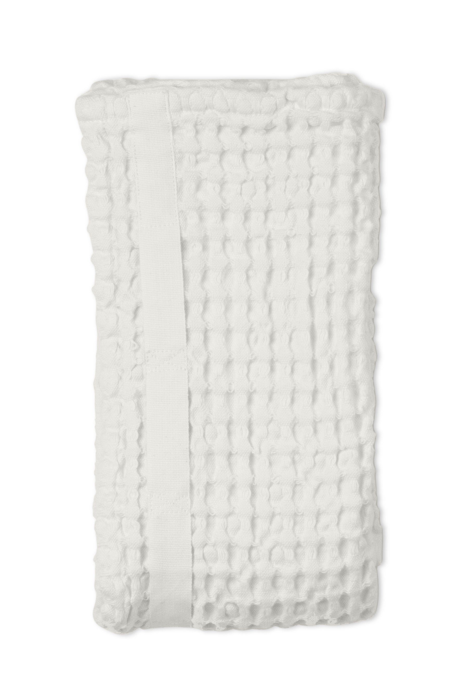 The Organic Company Handtuch - White weiß Waffelpique, Natural GOTS zertifizierte Hand Waffle Big Towel, Bio-Baumwolle