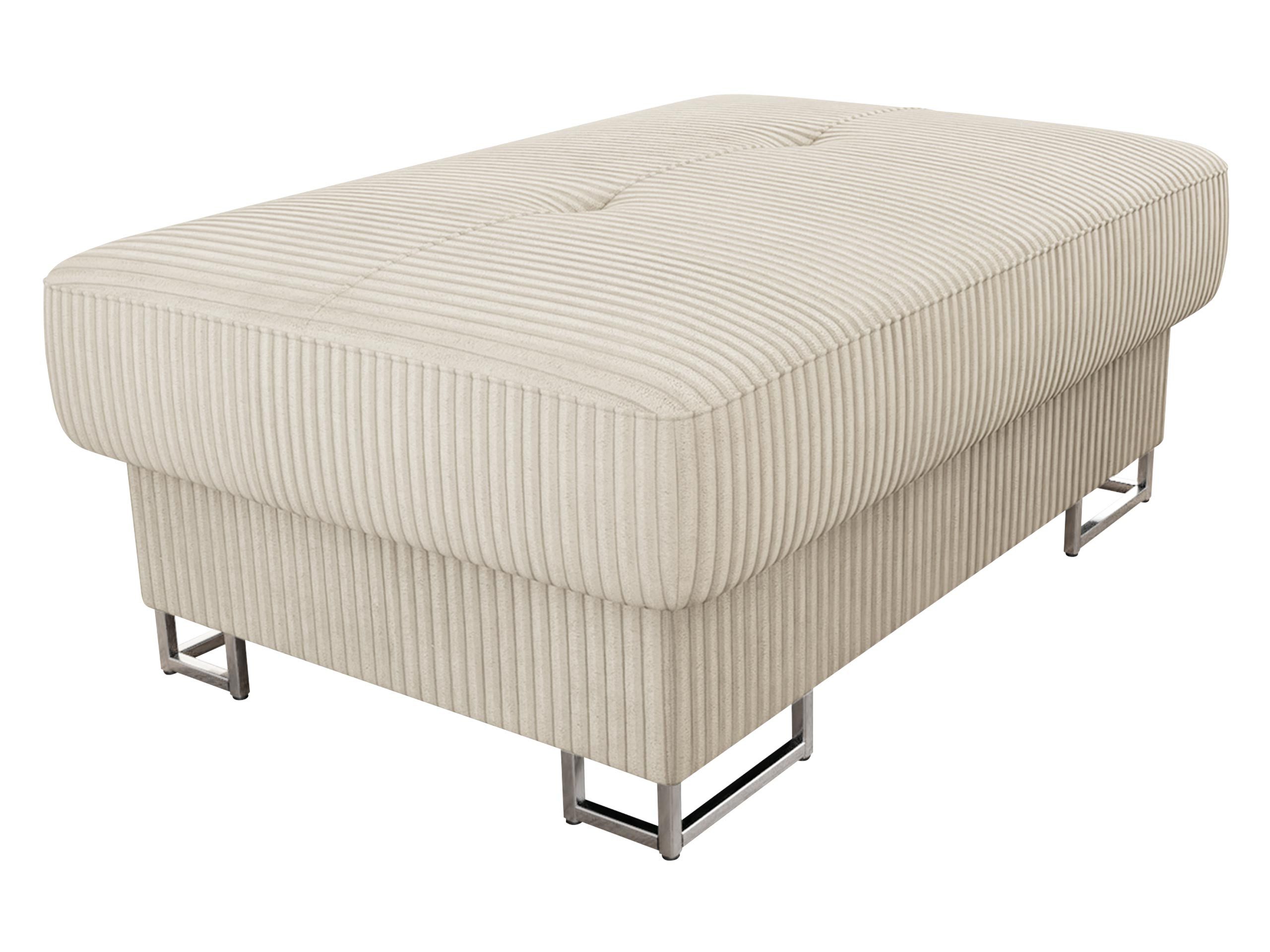 MIRJAN24 Polsterhocker Cotere Cord, 104x67x42 cm, Metallfüße in der Farbe S günstig online kaufen