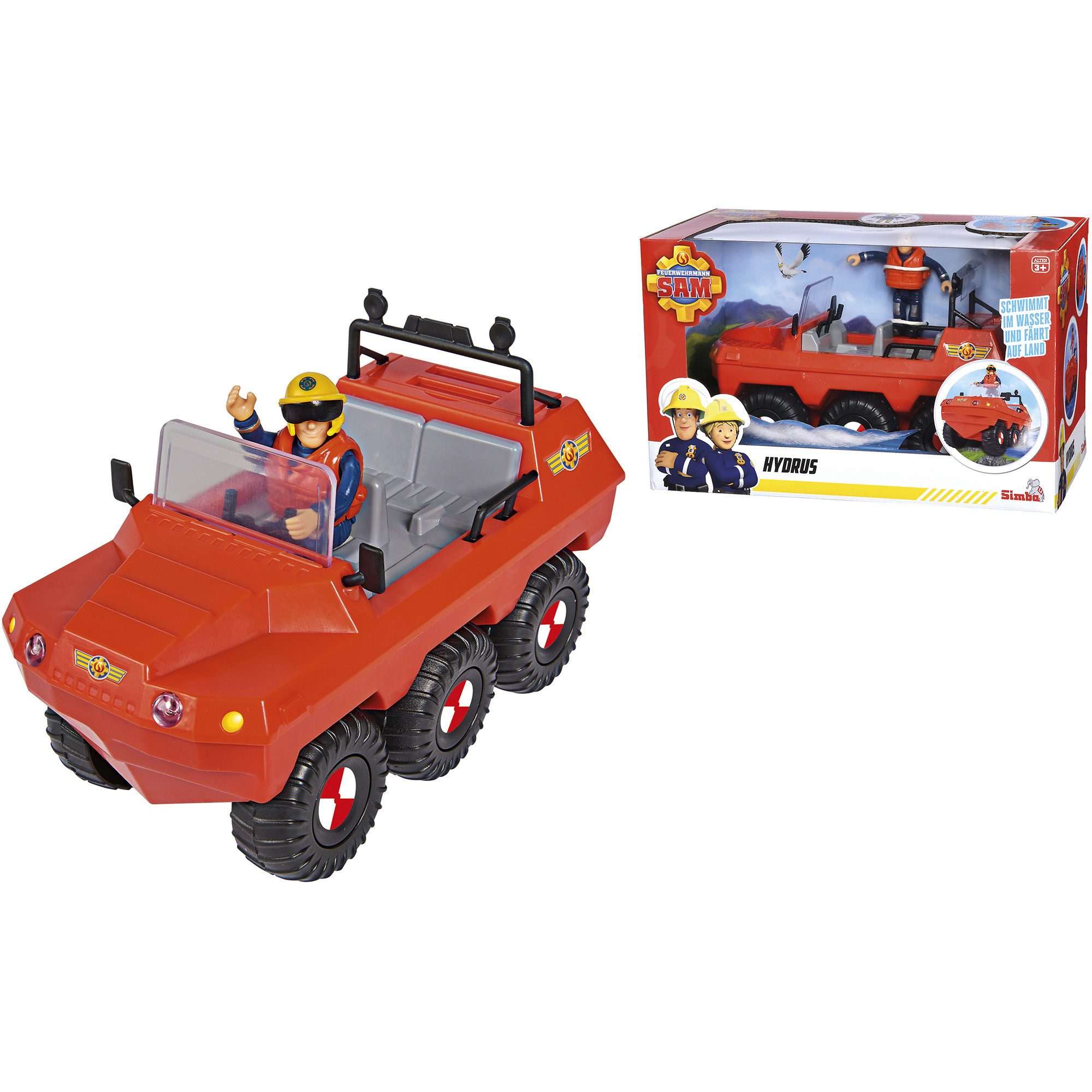 Spielzeug-Auto Simba Feuerwehrmann Sam Hydrus mit 1 Figur