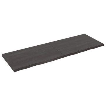 furnicato Tischplatte Dunkelbraun 180x60x(2-4)cm Massivholz Eiche