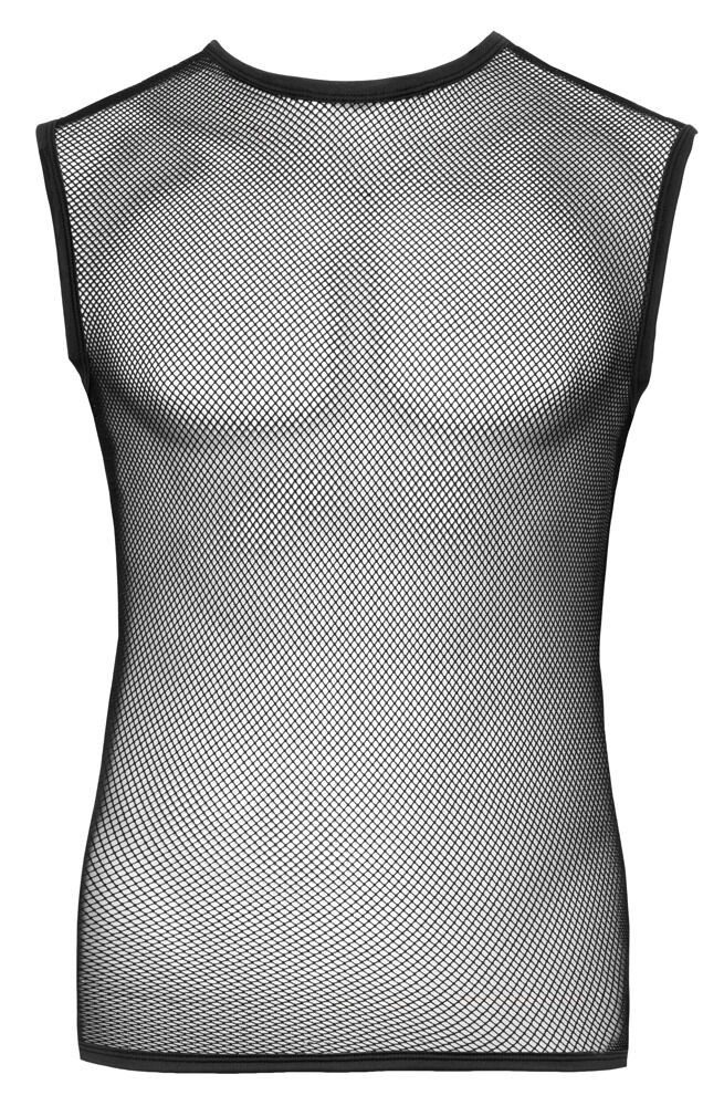 Muskelshirt Netz Shirt - schwarz