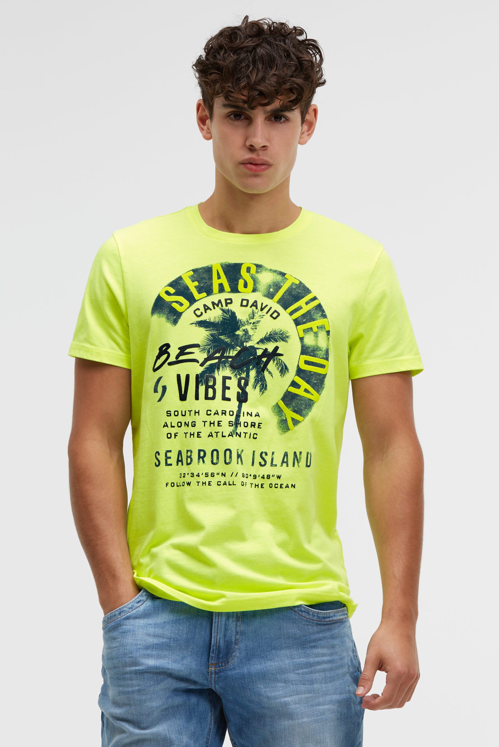 CAMP DAVID Rundhalsshirt aus Baumwolle