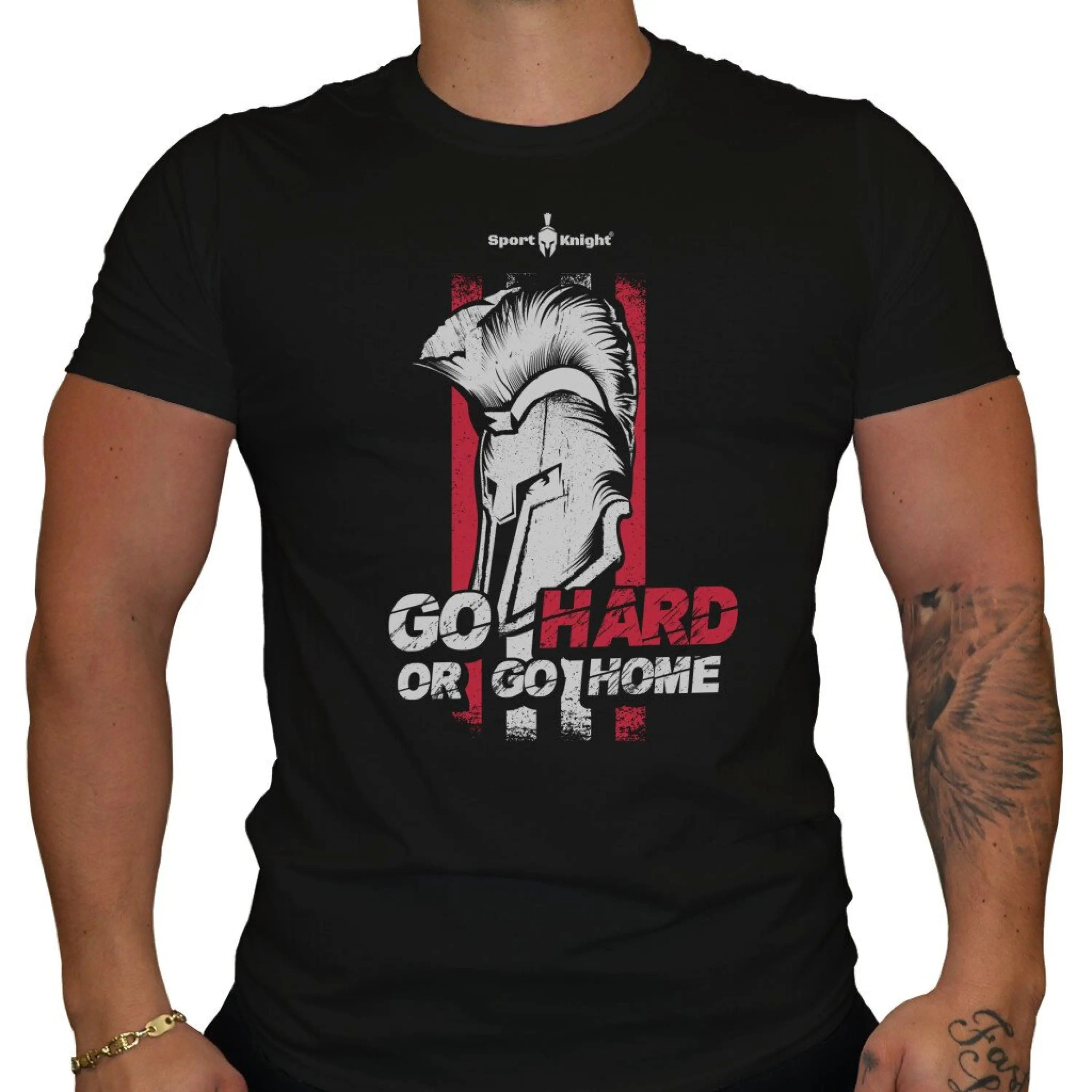 Sport-Knight® T-Shirt Sport-Knight® Herren Fitness T-Shirt "Go Hard or Go Home"