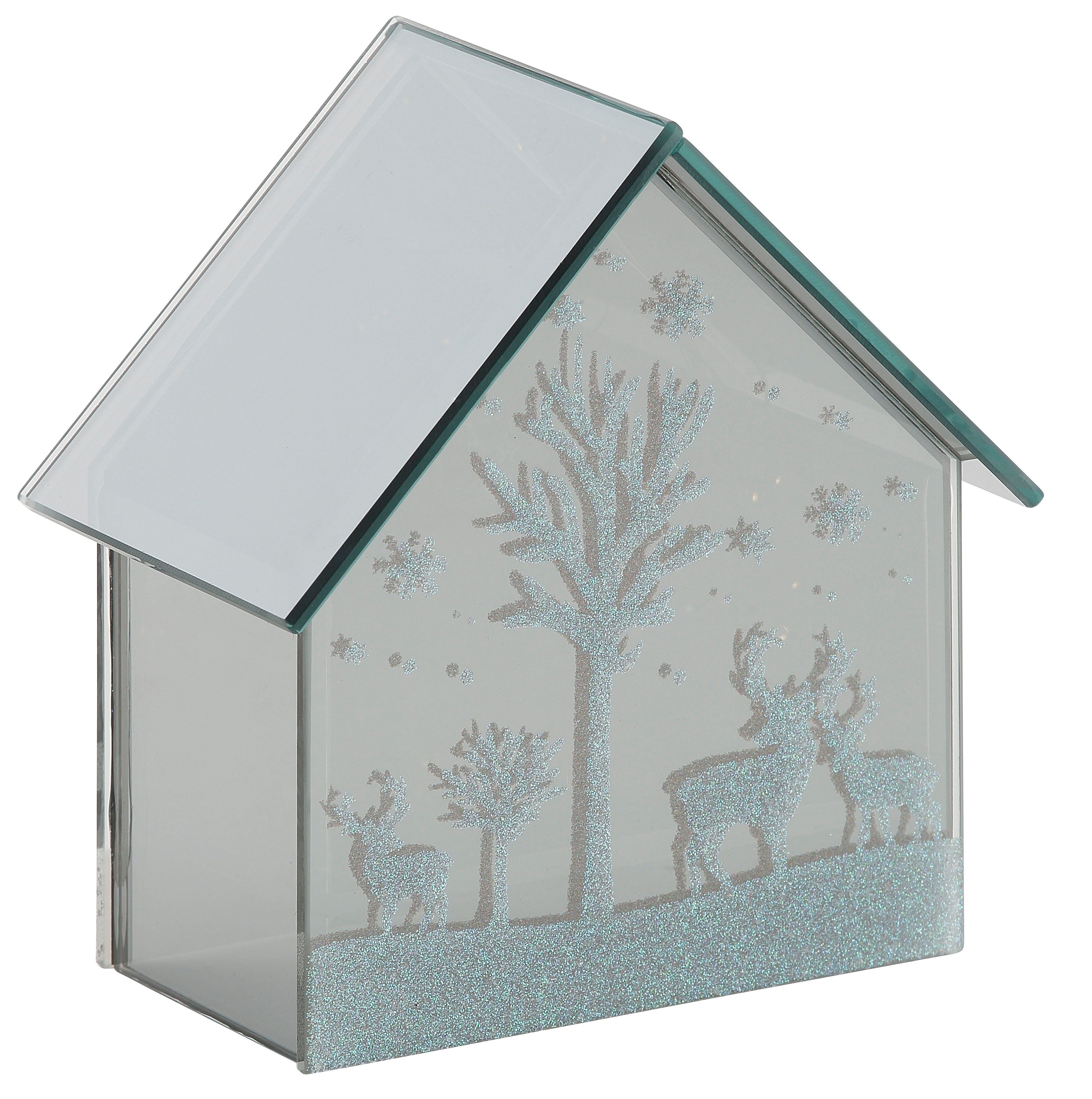 Home affaire Weihnachtshaus »Galway«, LED-Haus aus Glas, mit spiegelnder Oberfläche-kaufen