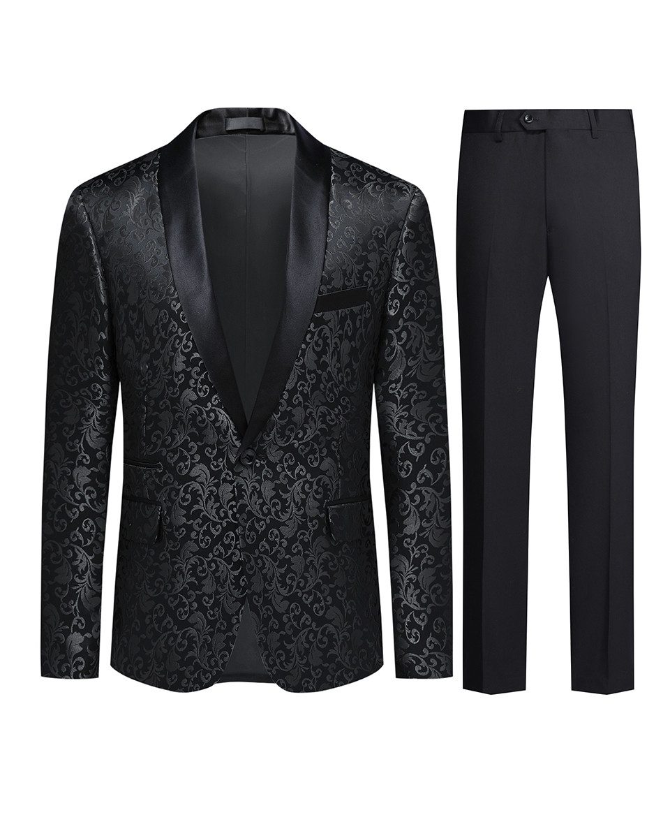 Allthemen Smoking (2 tlg) Herren Jacquard günstig online kaufen