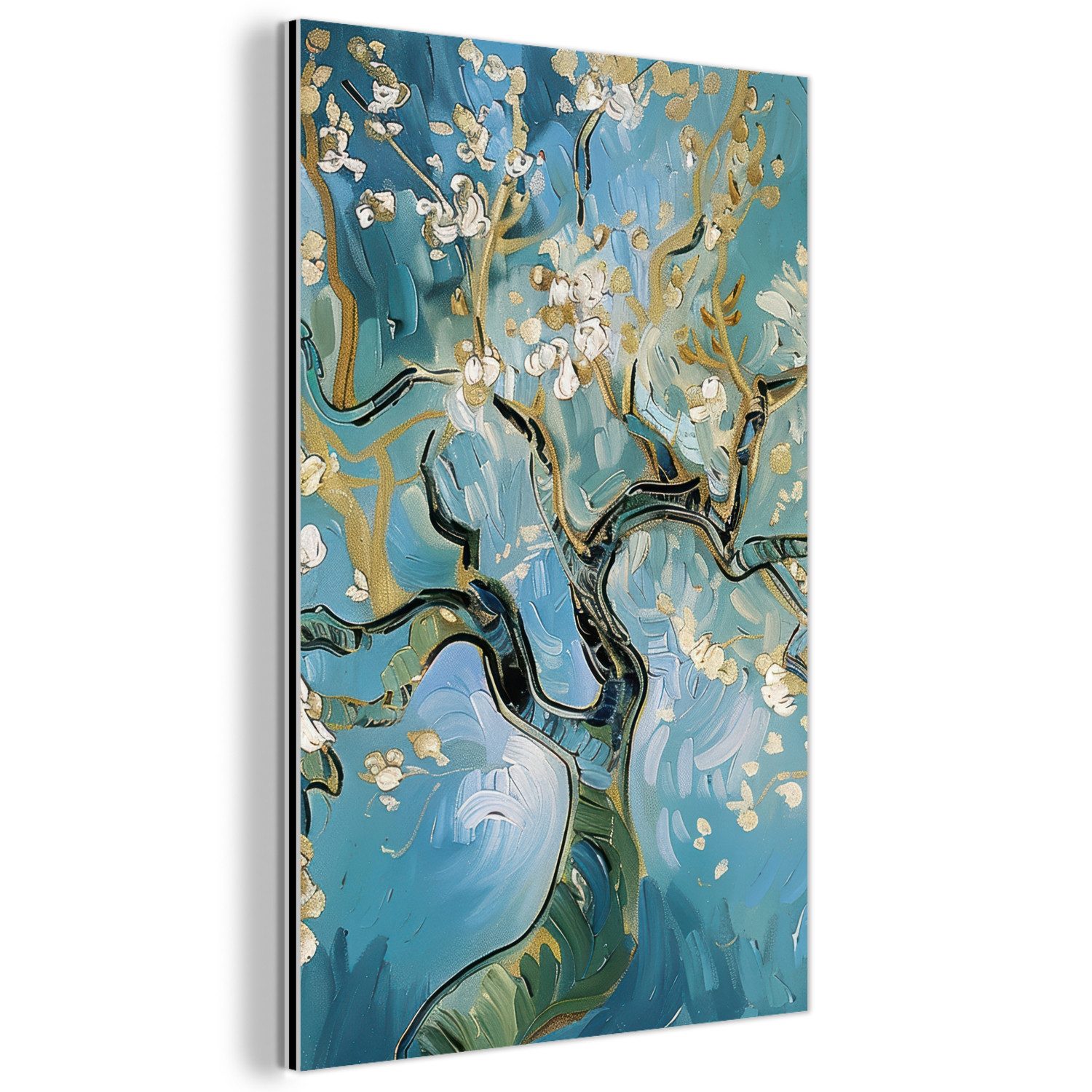 MuchoWow Metallbild Mandelblütenbaum - Blau - günstig online kaufen