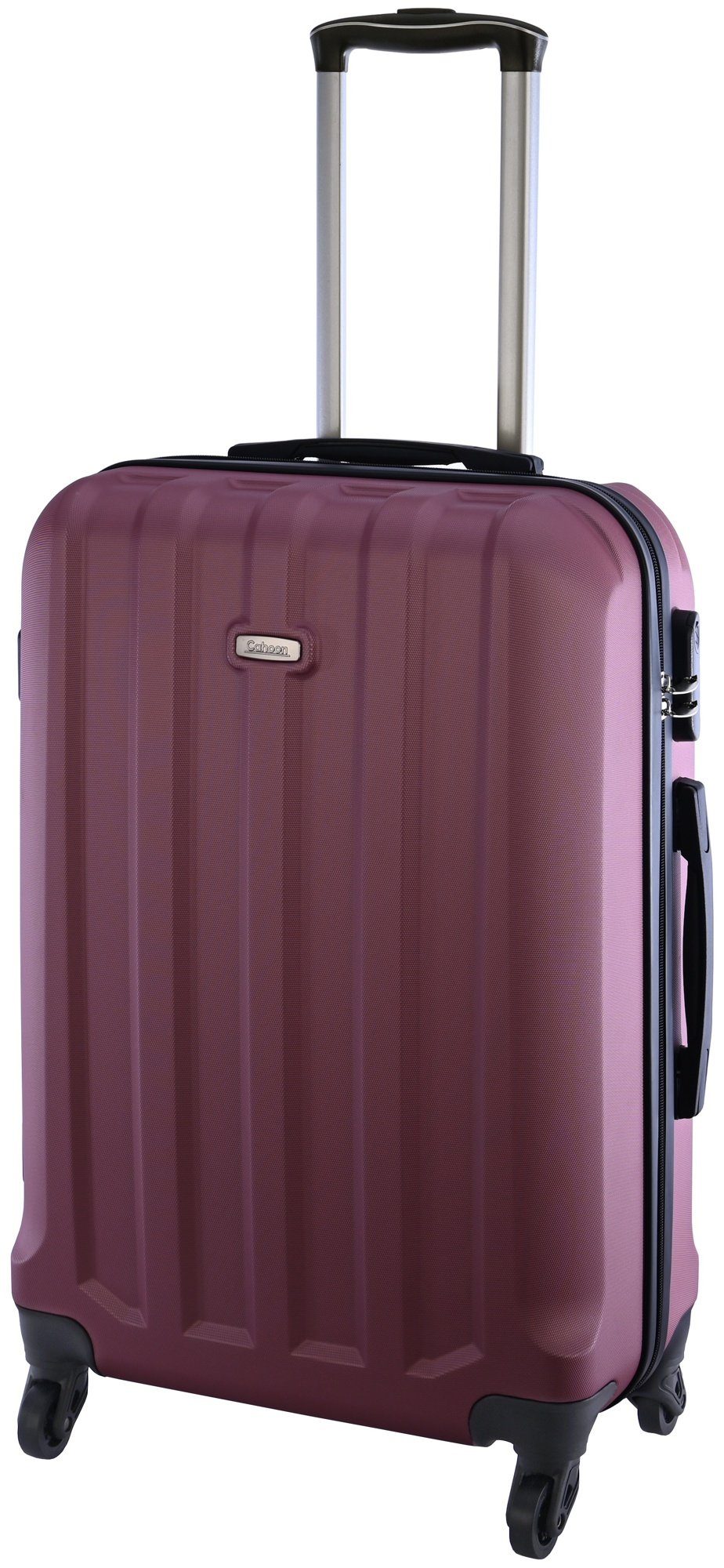 Cahoon Hartschalen-Trolley Hartschalenkoffer purple rose Reisekoffer 65 4 Rollen / L Trolley Koffer Liter, 4-Rollen