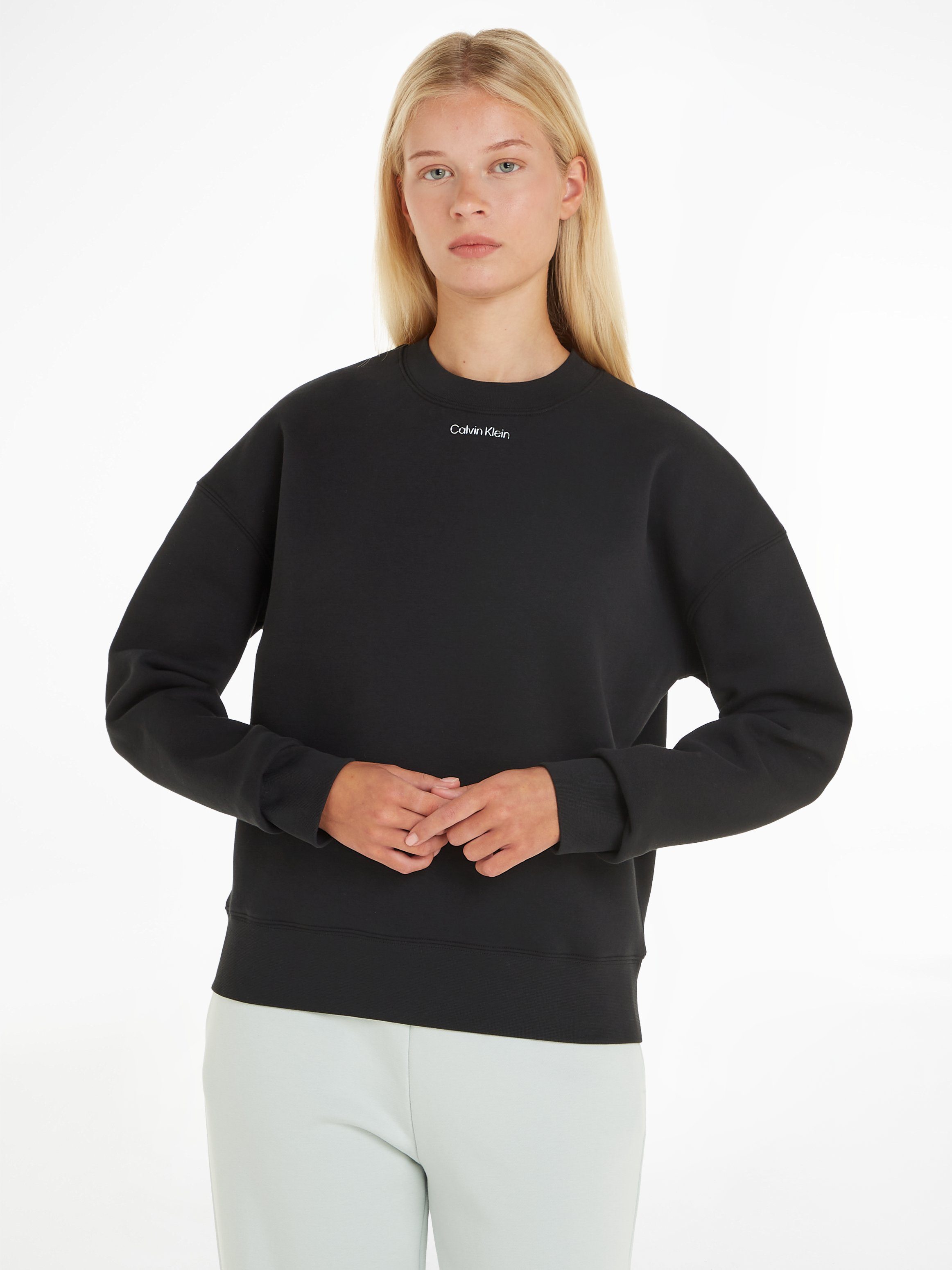 Calvin Klein Sweatshirt METALLIC MICRO LOGO SWEATSHIRT Ck Black
