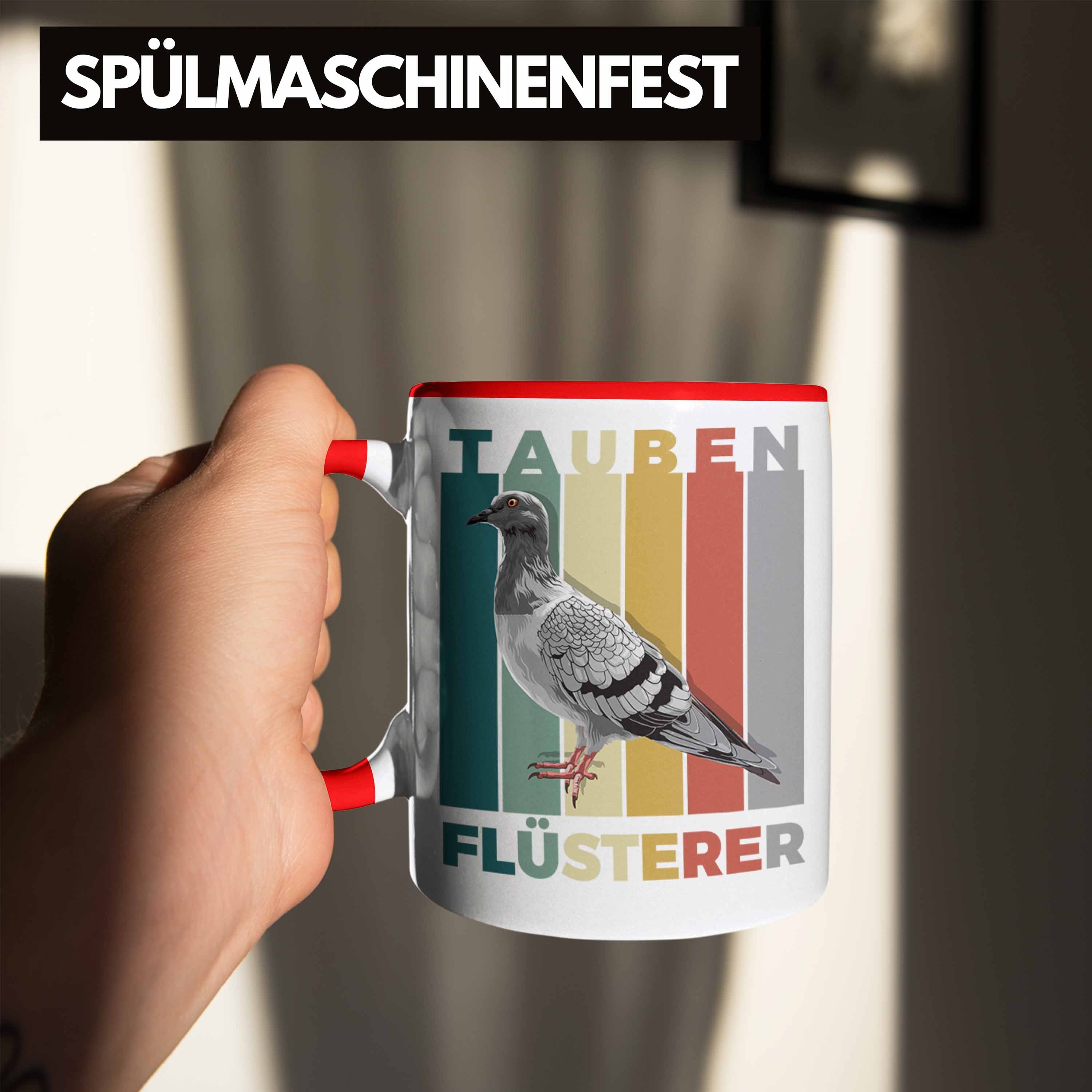 Tasse Zaubenzucht Becher Trendation Tasse Rot Spruch Taubenzüchter - Zubehör Lustiger Geschenk Taubenflüsterer Trendation Tauben