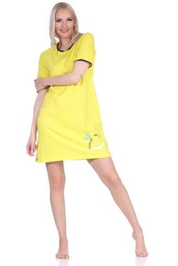 Normann Nachthemd Süsses kurzarm Damen Nachthemd mit Zitronen als Motiv - 122 535