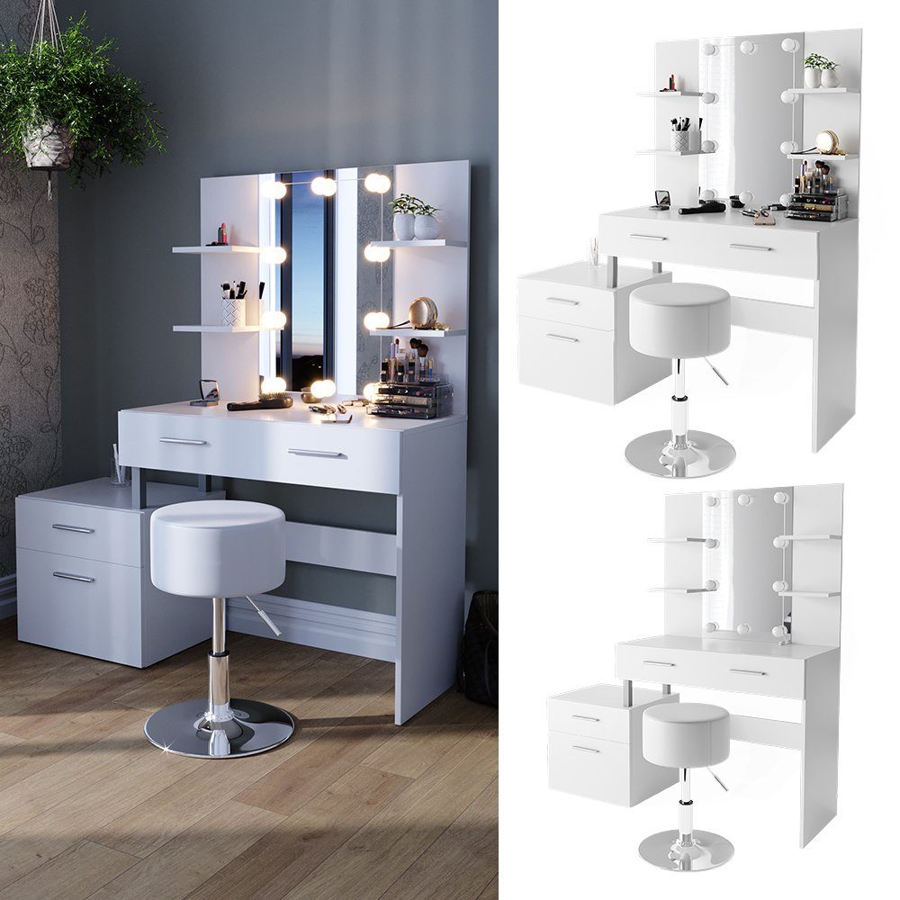 Vicco Schminktisch Maria, Weiß, 132 cm günstig online kaufen