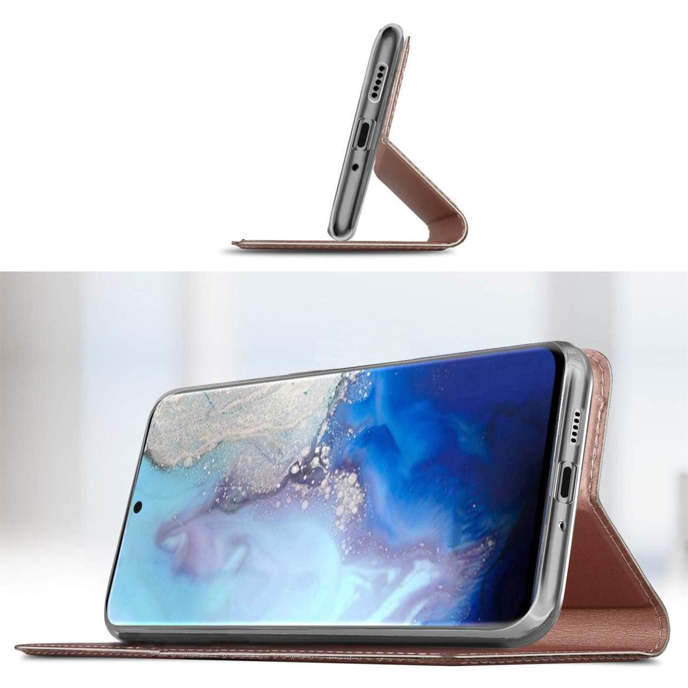 CoolGadget Handyhülle Klapptasche Wallet Kartenfach für Samsung Galaxy S22 6,1 Zoll, Ultra Slim Flip Case Hülle Klapphülle Cover Schutzhülle – Bild 4 von 5