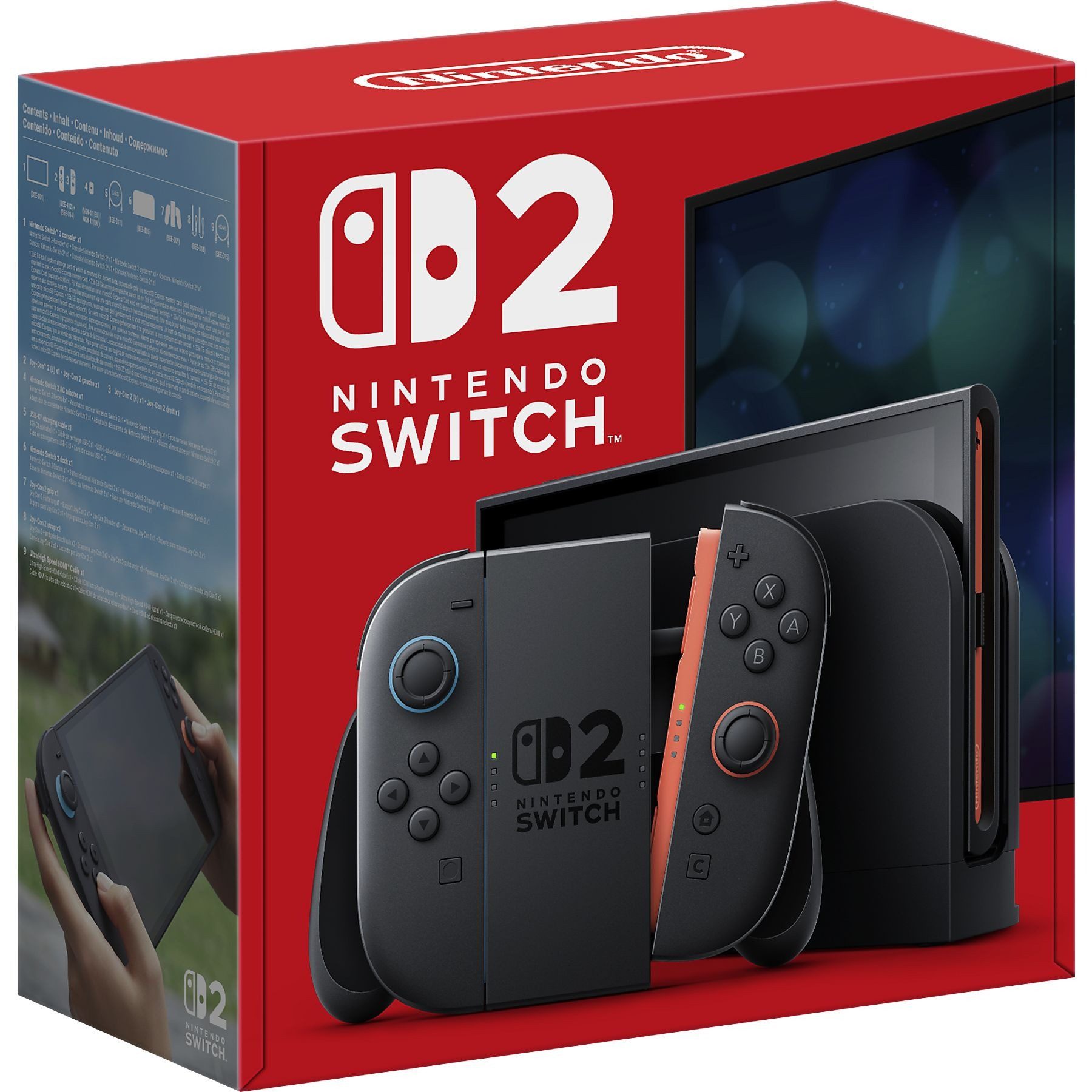 Nintendo Switch 2 Nintendo Switch 2 Schwarz – Hybrid-Konsole mit 7,9" HDR-Display (Nur Spielekonsole St), Joy-Con 2, 256GB Speicher, 4K-Support