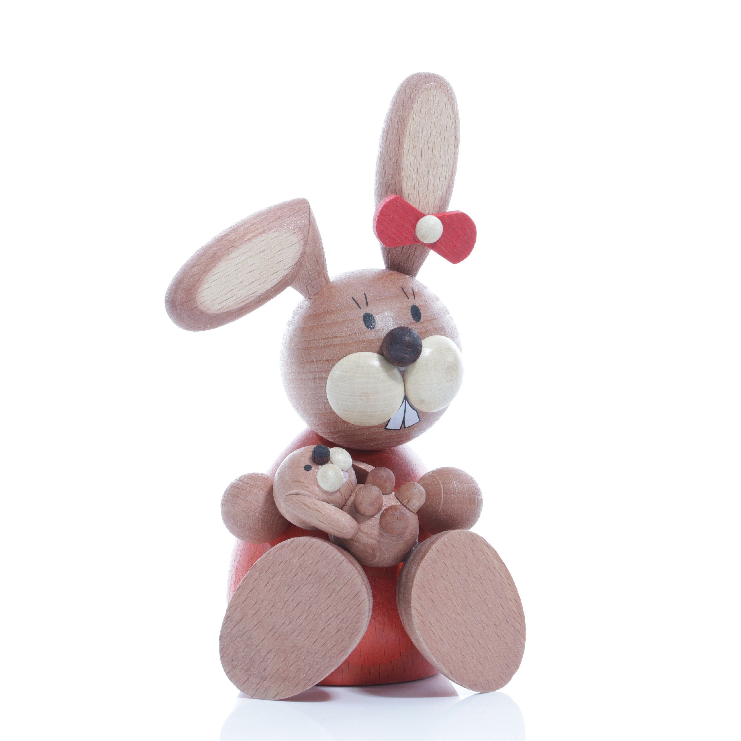 Ullrich Kunsthandwerk Osterhase Osterartikel Osterhase mit Hasenkind Höhe=11cm NEU