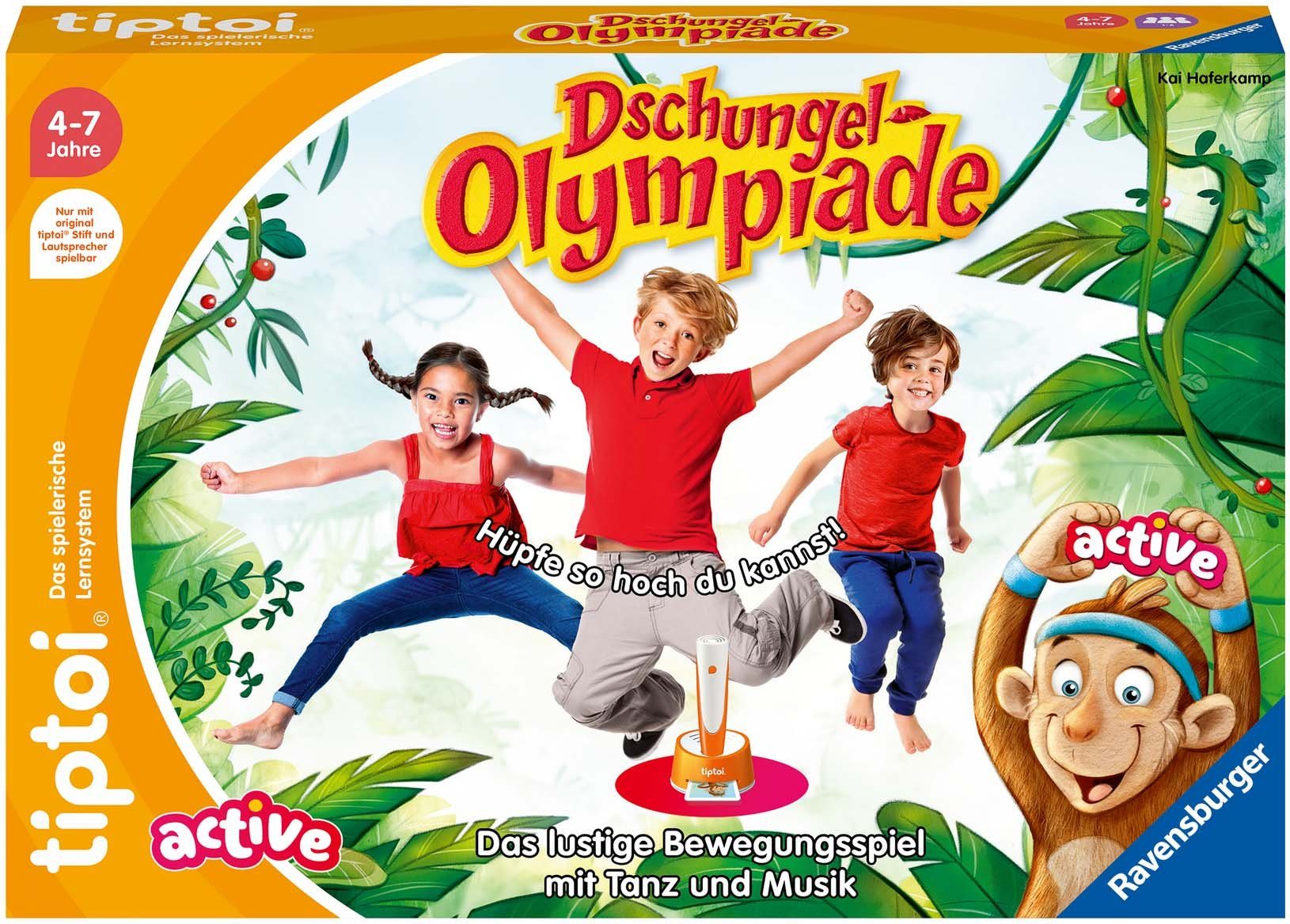 Ravensburger Spiel tiptoi® ACTIVE Dschungel-Olympiade, Bewegungsspiel, Made in Europe