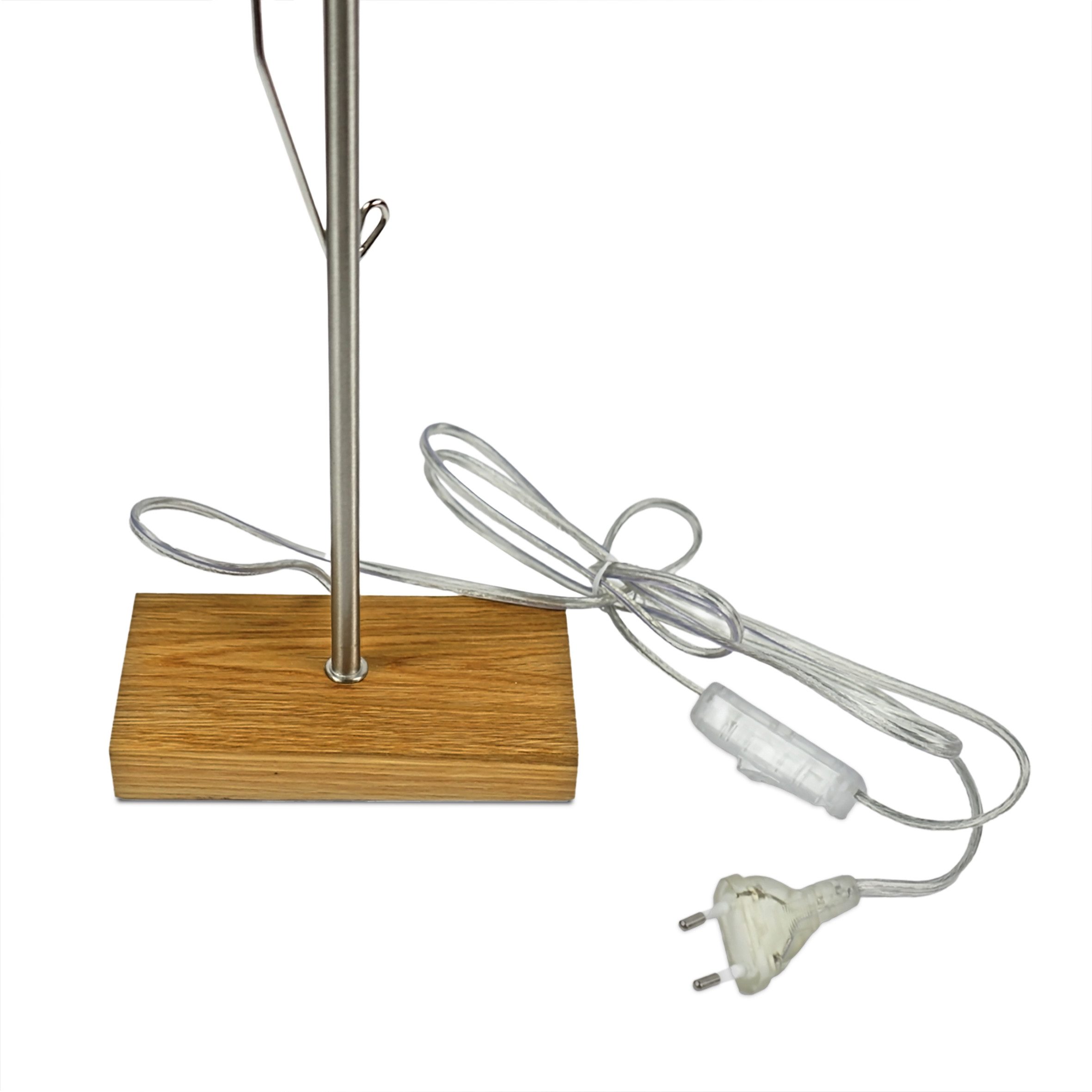 Spetebo Papierstern Lampe schwarz für E14 Glühbirnen, Weihnachtstern Tischlampe auf Fuß