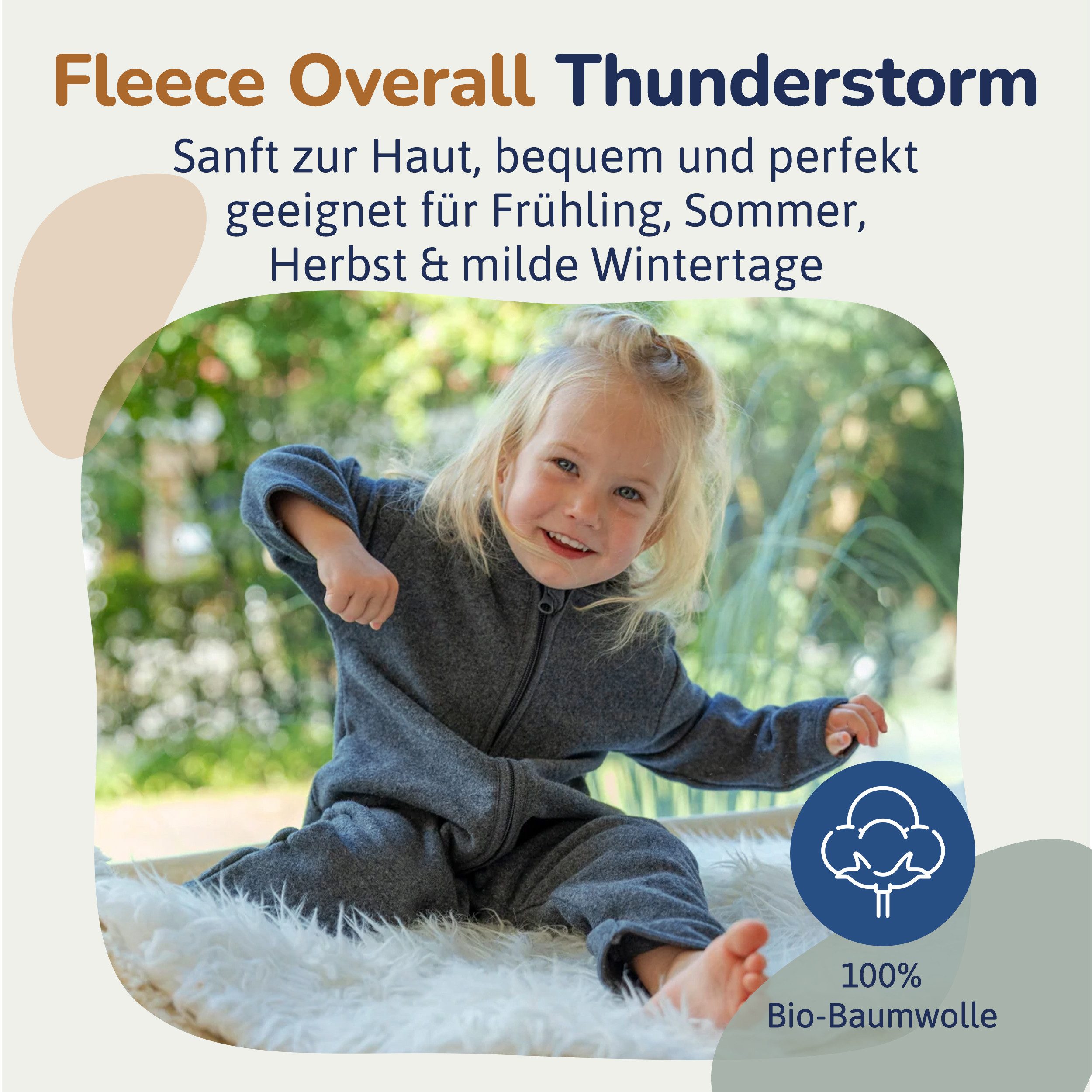 Hinzling Fleeceoverall aus Bio-Baumwolle – kuschelig weich, für jedes Wetter geeignet