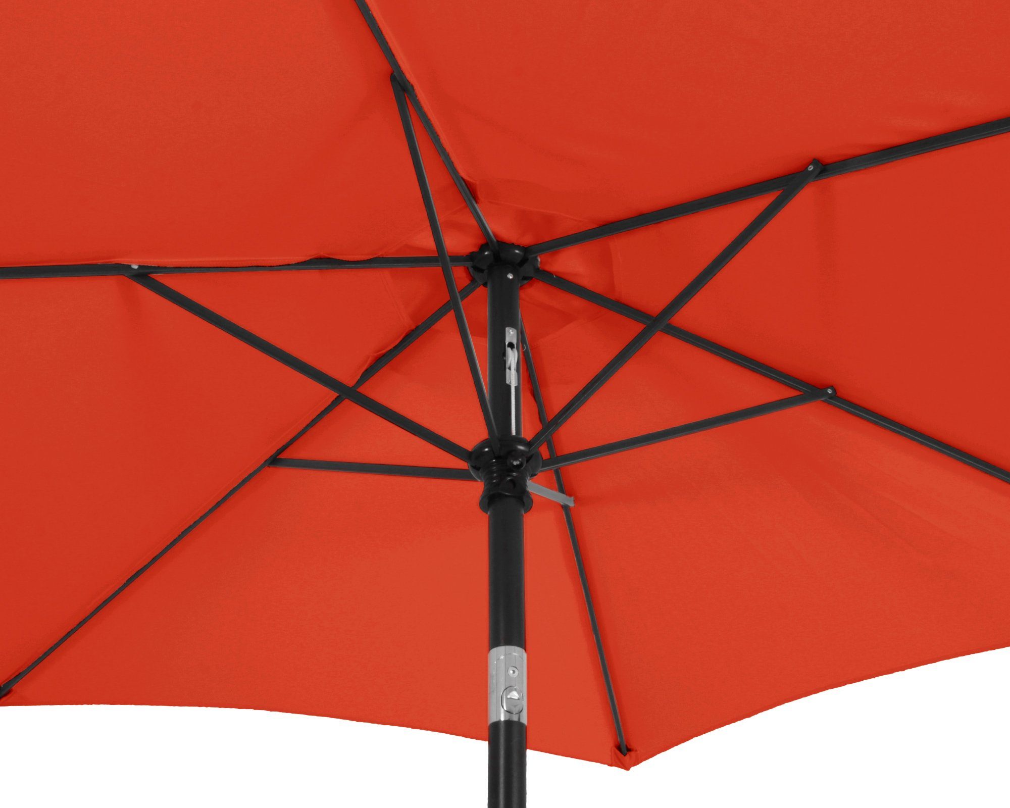 Thumbnail - ONDIS24 Marktschirm 1,8 Meter Sonnenschutz Sonnenschirm mit Kurbel, Knick-Gelenk, 100% Polyester (160g/m)