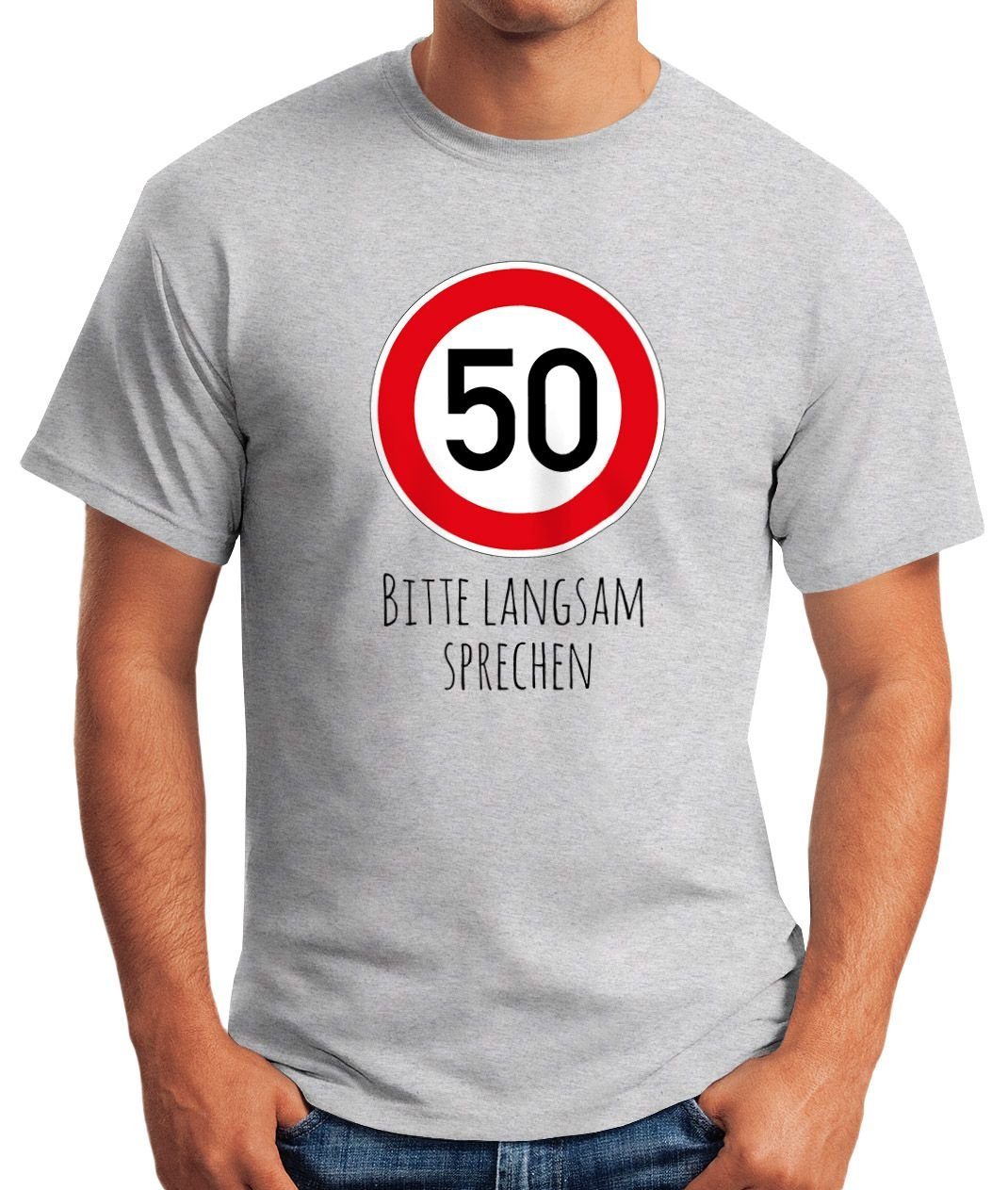 MoonWorks Print-Shirt Herren T-Shirt Geburtstag 50 günstig online kaufen