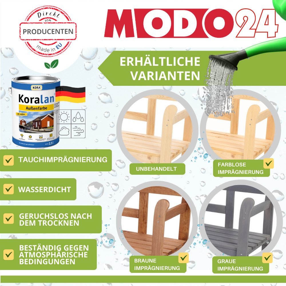 Modo24 Gartenbank LG01 Parkbank, Gartenmöbel, Sitzbank, günstig online kaufen