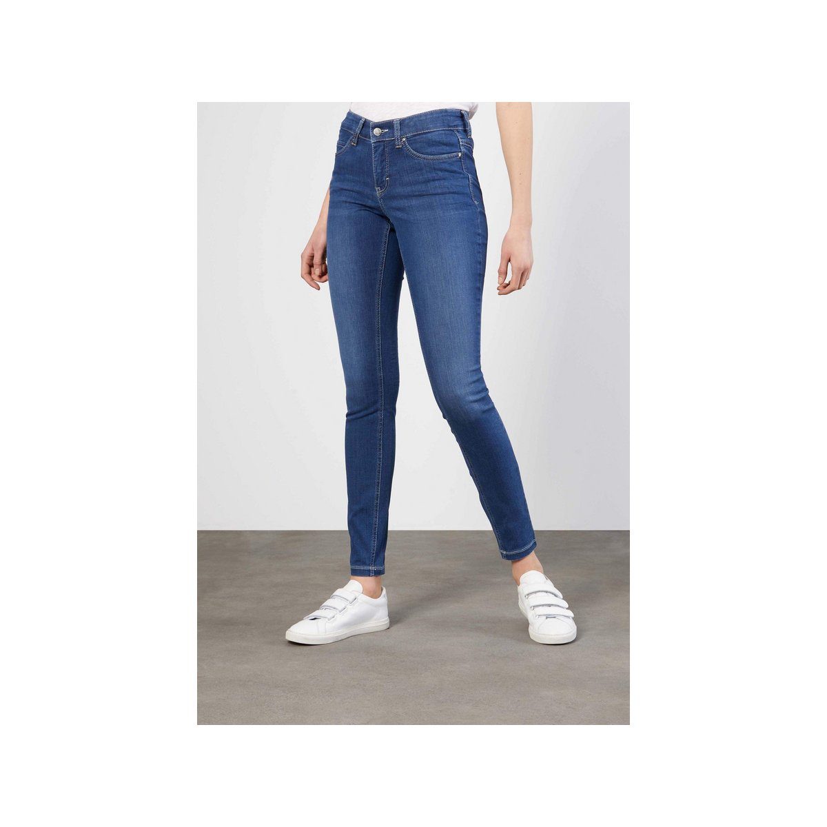 5-Pocket-Jeans (1-tlg) mittel-blau MAC