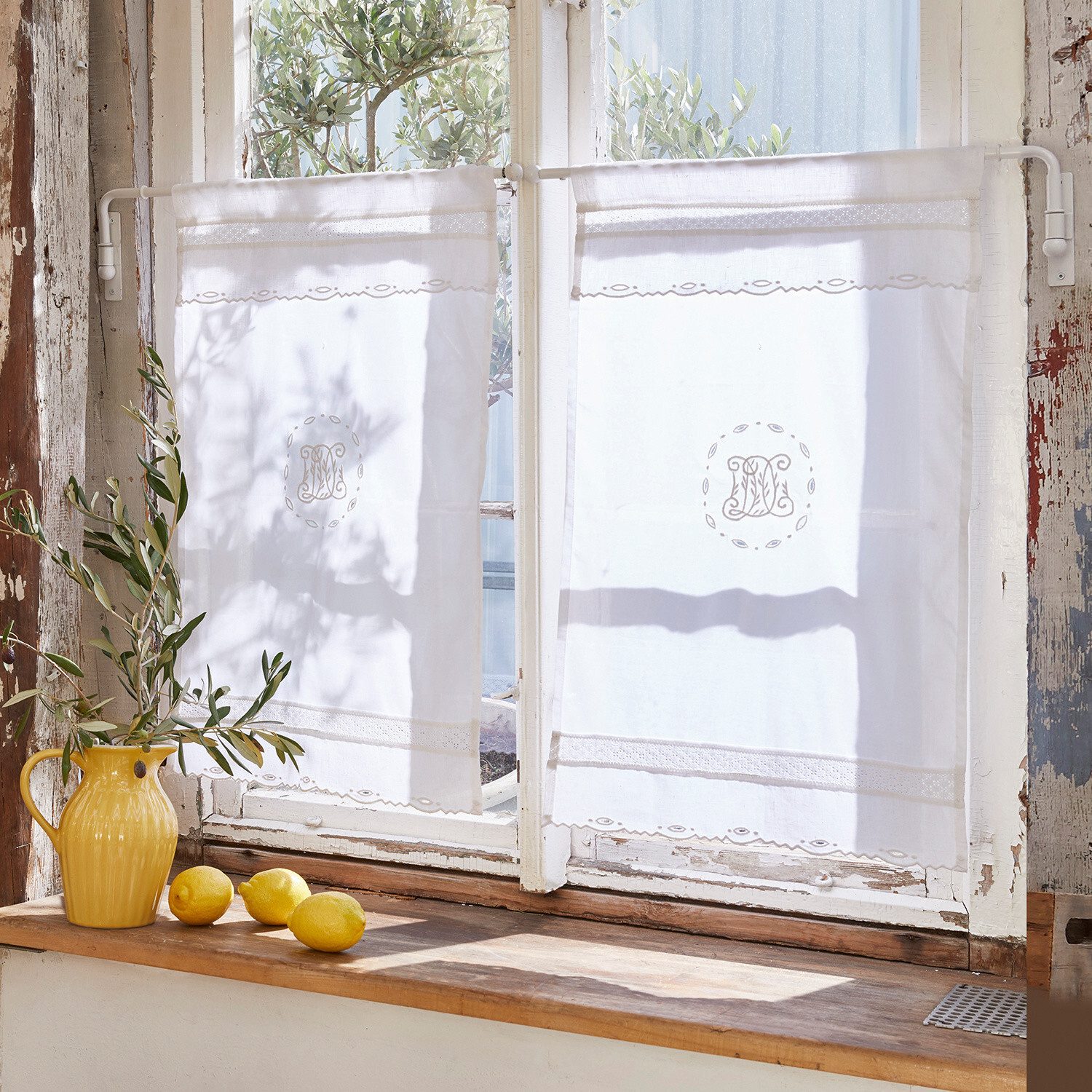 Mirabeau Scheibengardine Scheibengardine Saint Margot weiß günstig online kaufen