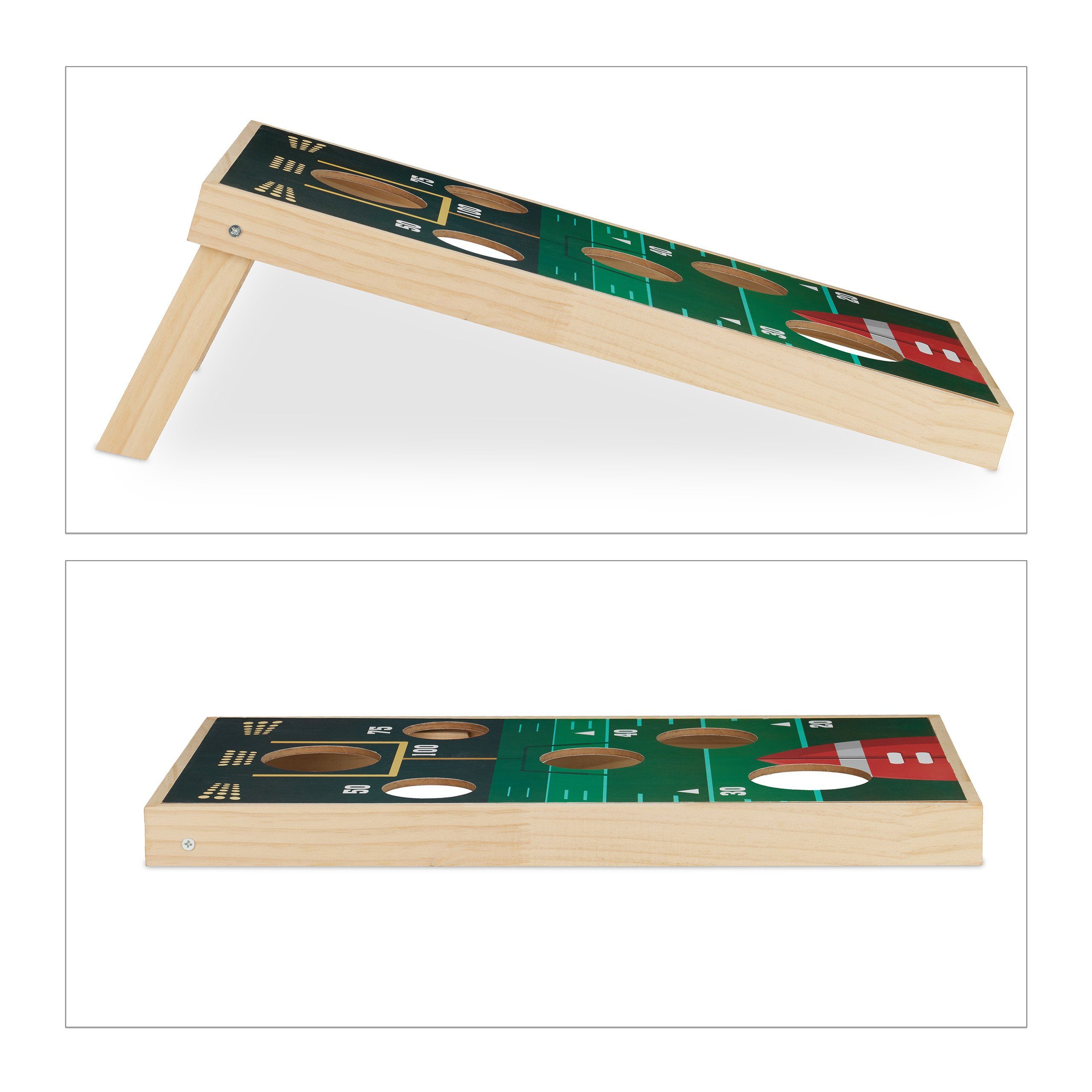 relaxdays Spiel 11 tlg. Cornhole Wurfspiel, Gesellschaftsspiel