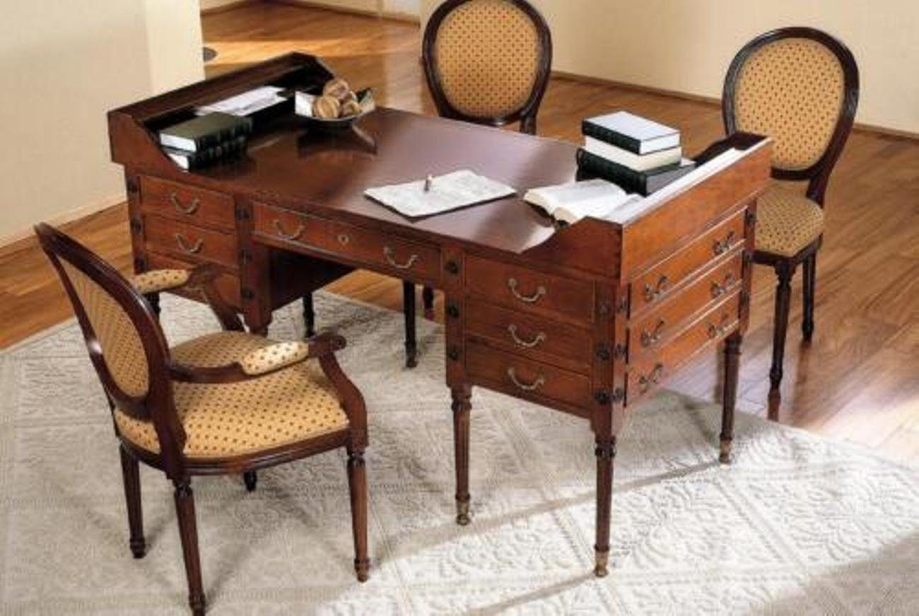 JVmoebel Schreibtisch, Tisch mit Stuhl Holzschreibtisch Schreibtisch mit Schubladen