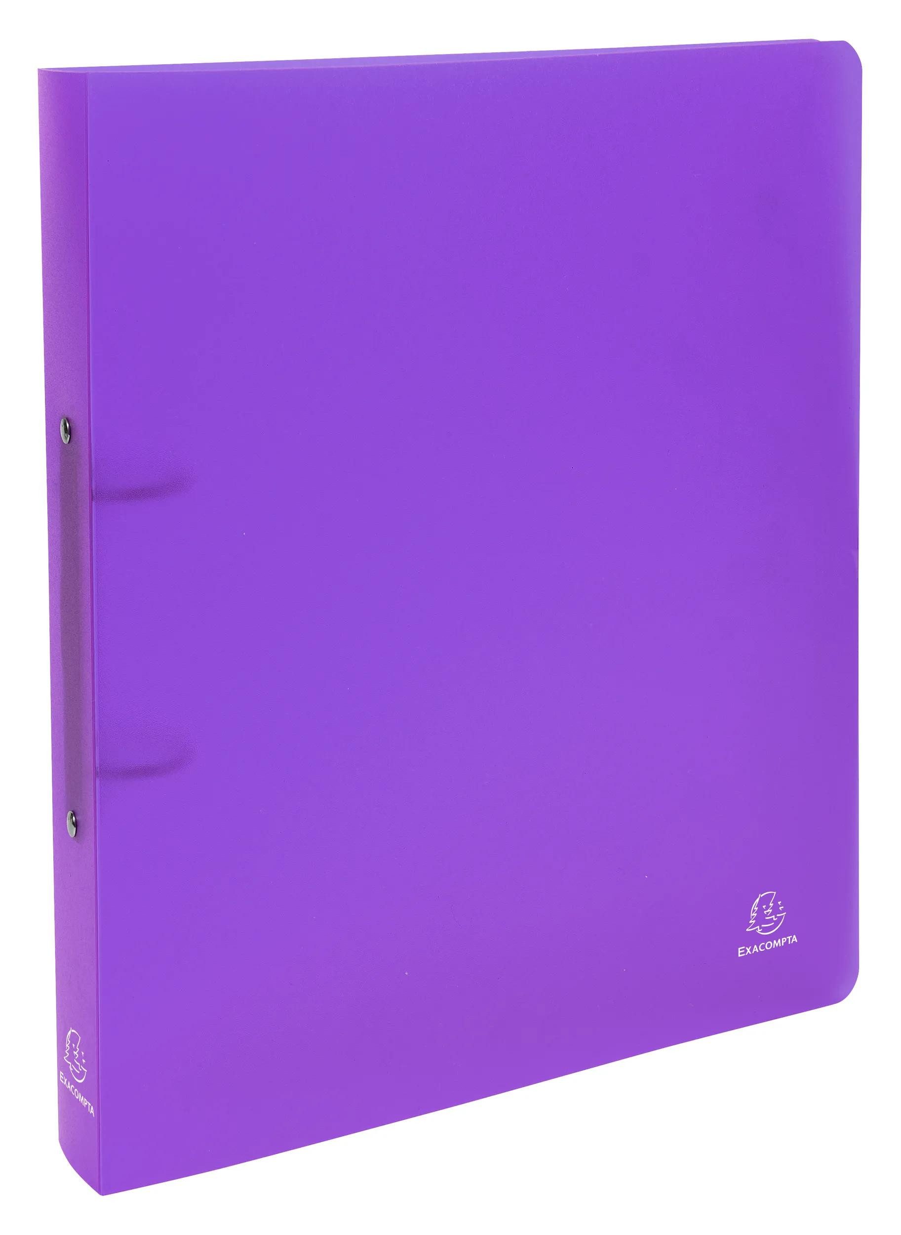 Ringbuchmappe 15x Ringbuch PP 700µ + 2 Ringen 30mm, Rücken 40mm, A4, Violett, 54366E