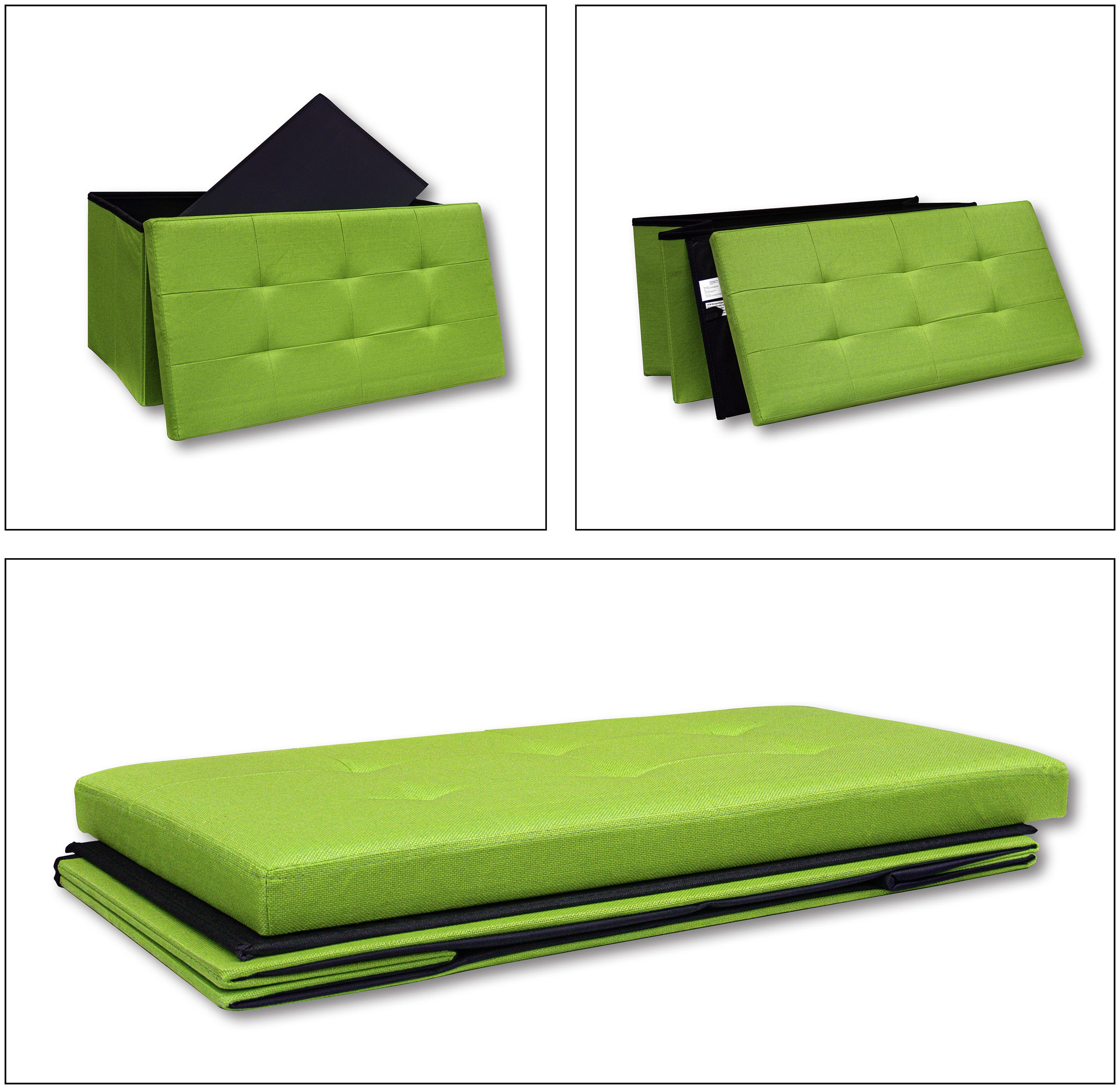 VCM Schuhbank Boxas B. 76 x T. 38 x H. 38 cm, Stoff-Sitztruhe, Kiste für flexiblen Einsatz in allen Wohnräumen – Bild 2 von 5