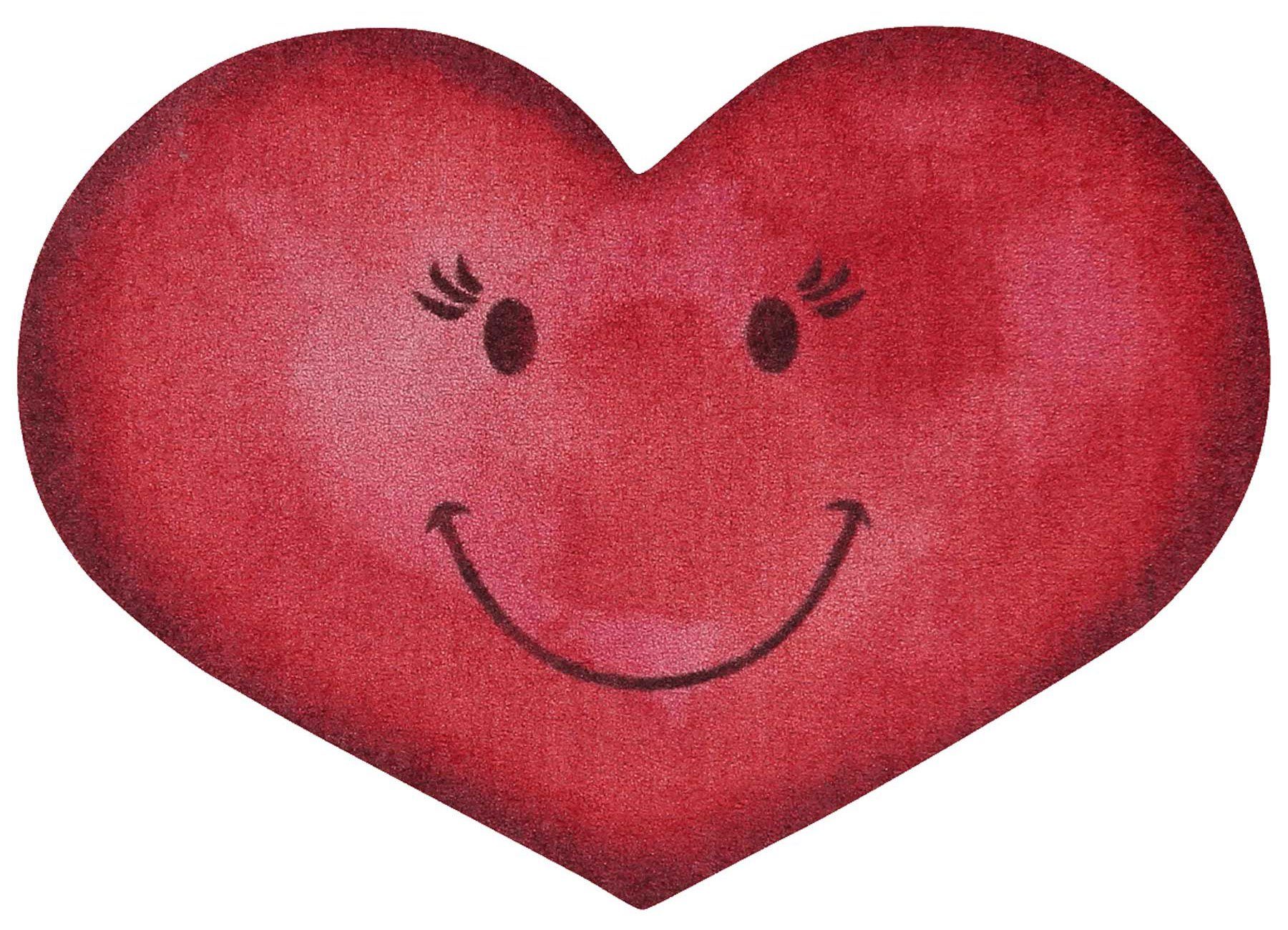 Salonloewe Fußmatte Fußmatte 55x76 Liebe Matte pink, special shape, Höhe: 550 mm