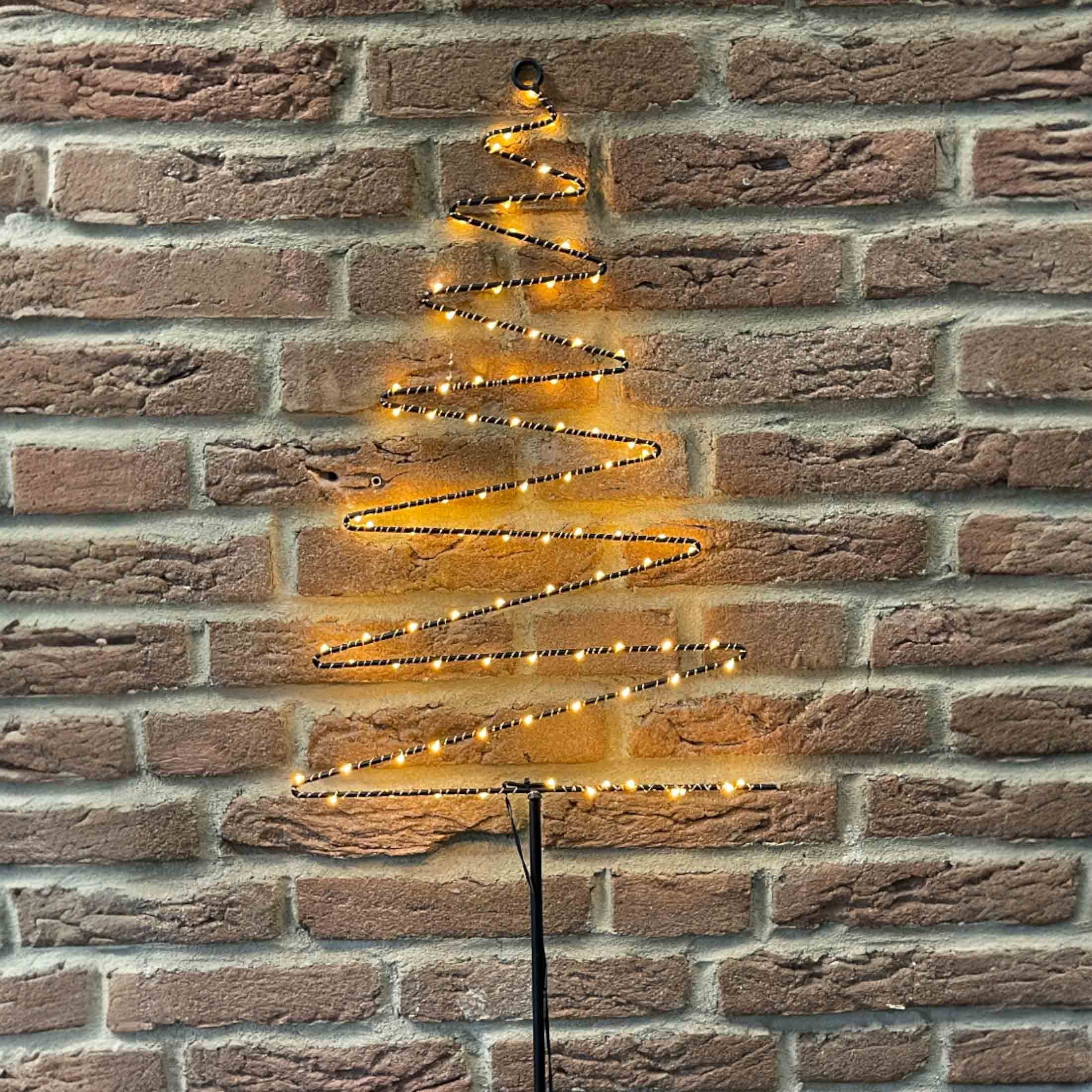 Coen Bakker Deco BV Gartenstecker Tannenbaum schwarz Metall matt 88 LED cla günstig online kaufen