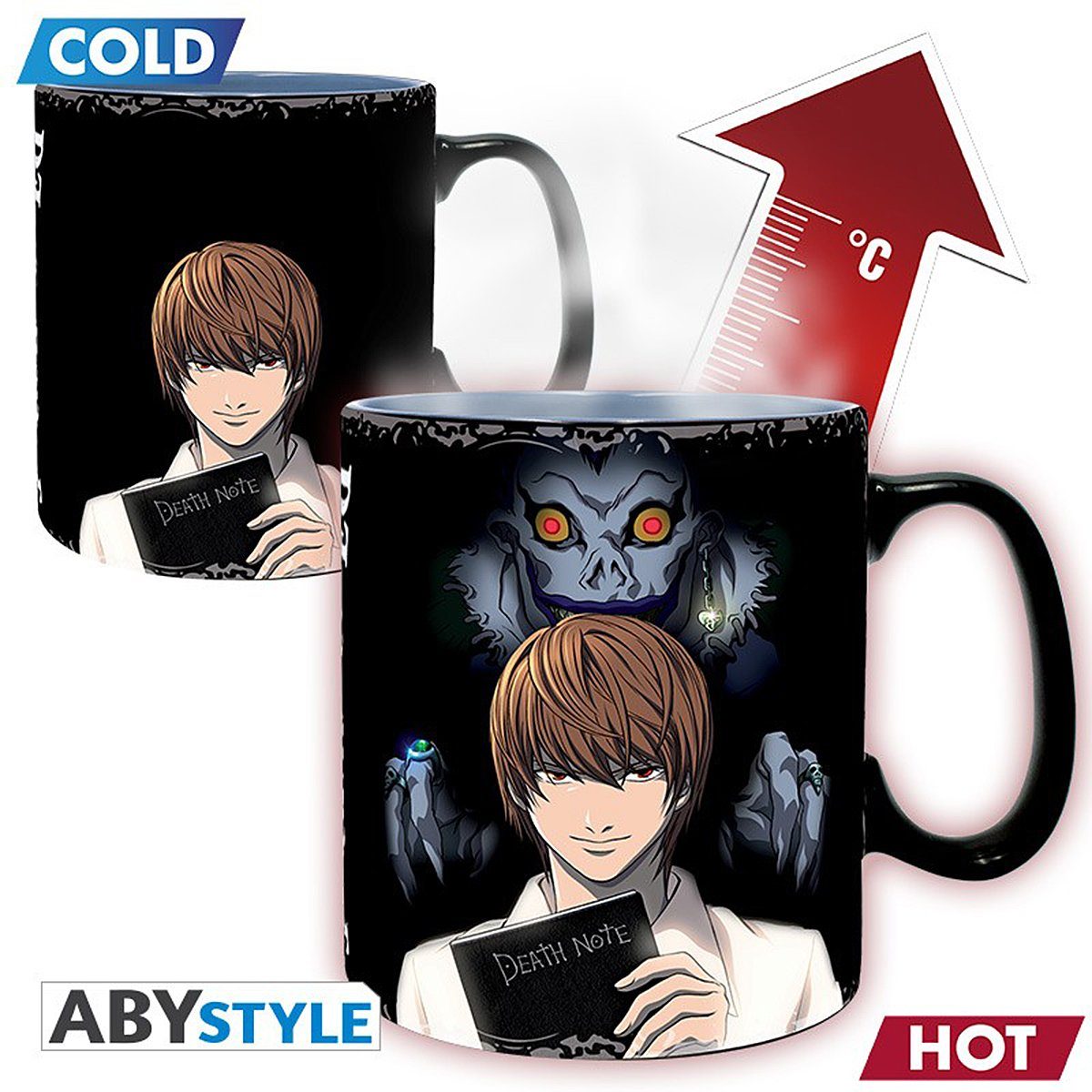 ABYstyle Tasse Death Note Thermoeffekttasse Kira & L