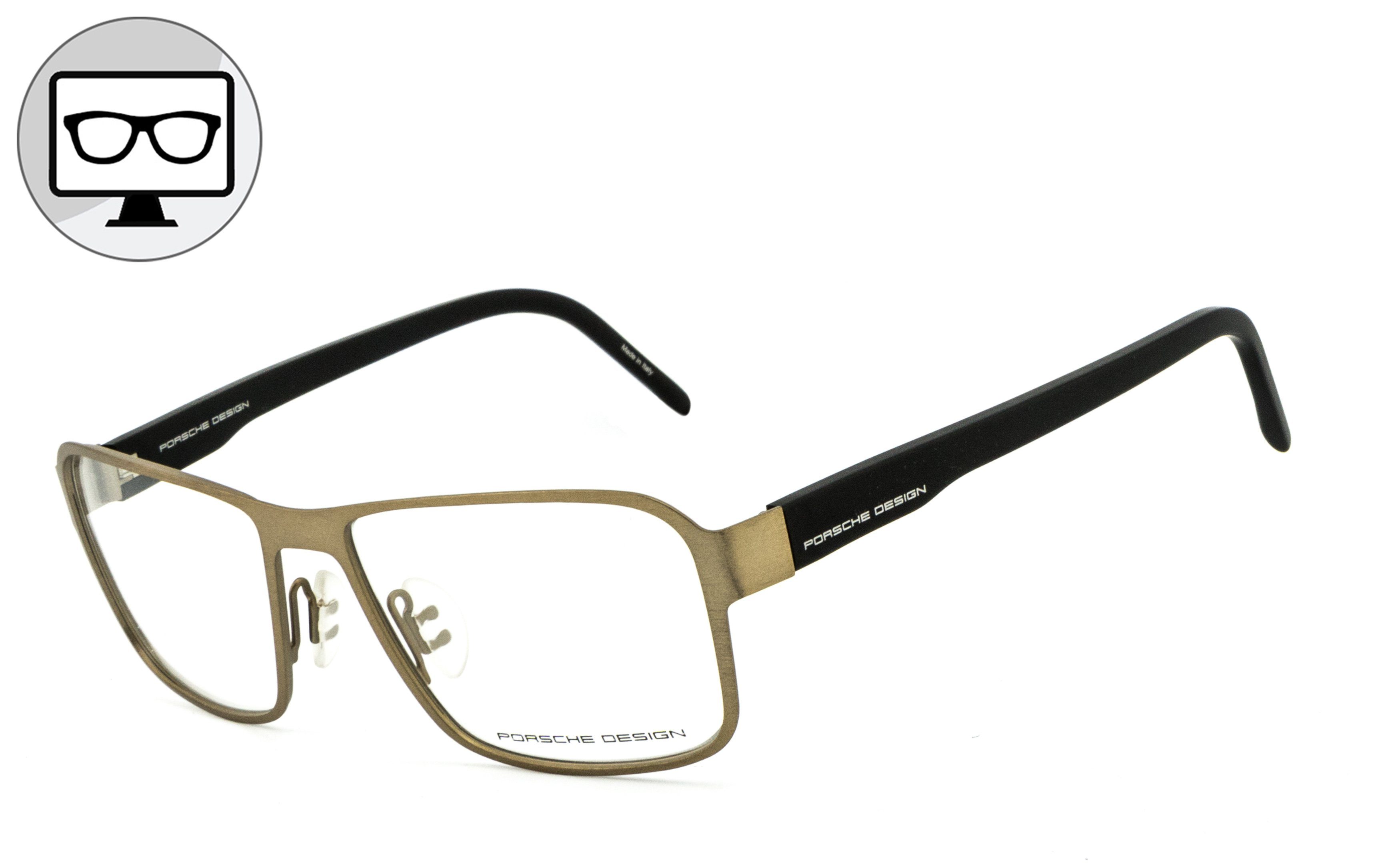 PORSCHE Design Brille Blaulichtfilter Brille, Blaulicht Brille, Bildschirmbrille, Bürobrille, Gamingbrille, ohne Sehstärke