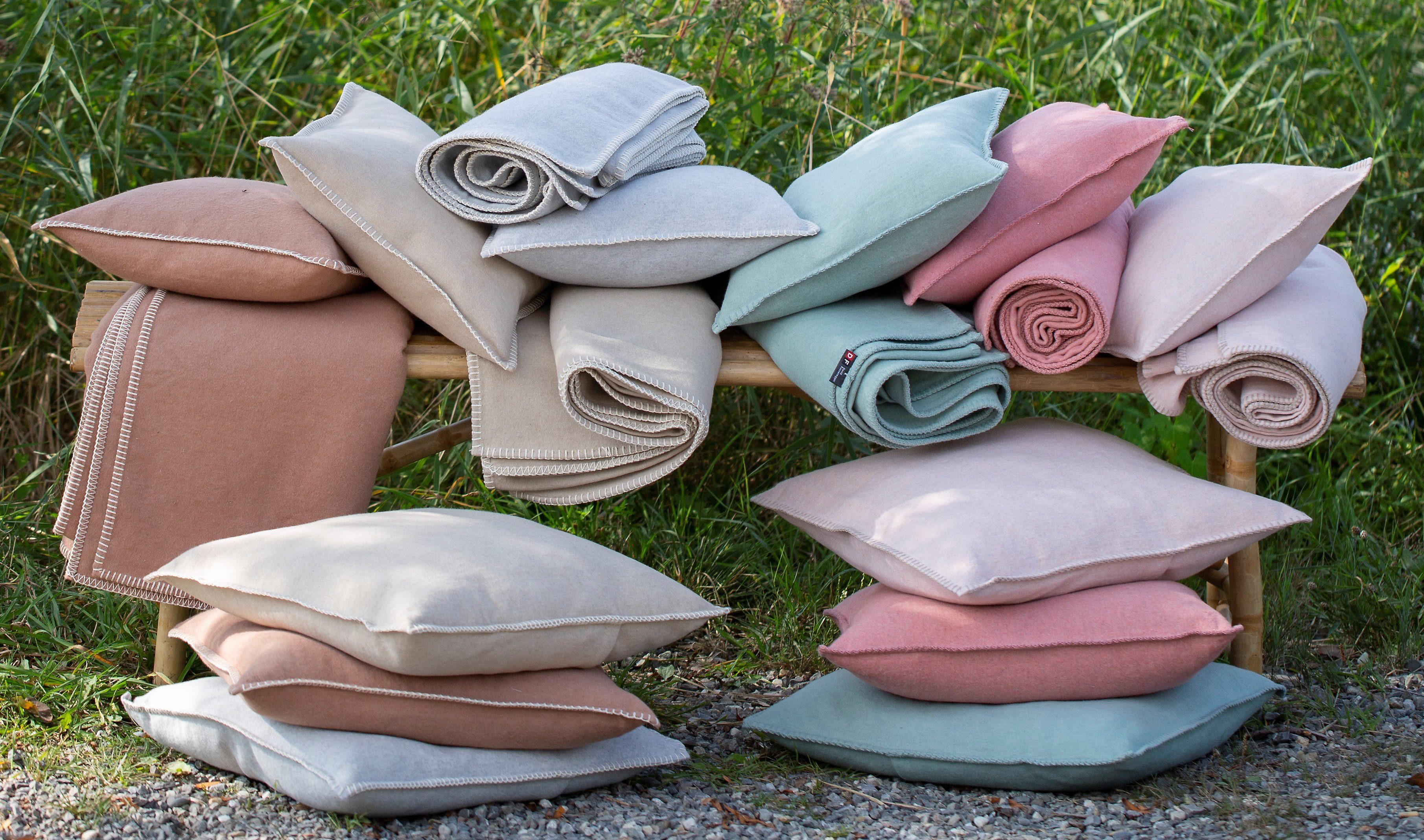 DAVID FUSSENEGGER Kissenbezug Kissenhülle Sylt 'Uni', Flanell günstig online kaufen