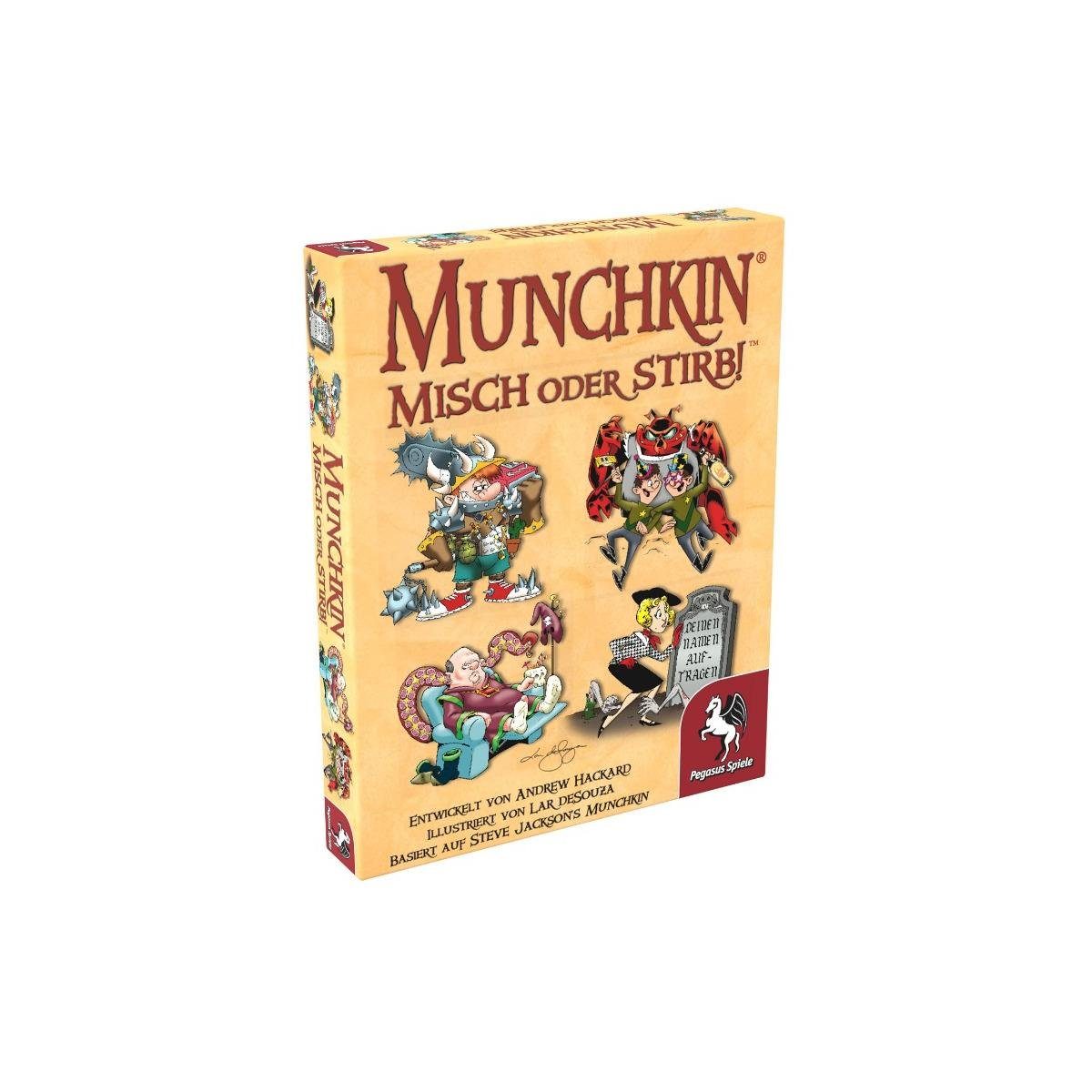 Pegasus Spiele Spiel, Familienspiel 17030G - Munchkin: Misch oder stirb!, Kartenspiel, 3-6..., Strategiespiel