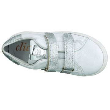 Clic Clic Sneakers Low-top Mädchen Leder weiß Glitzer Sneaker